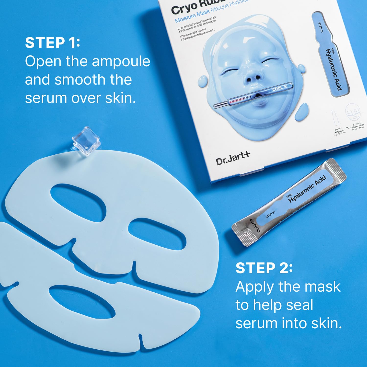 MASCARILLA FACIAL DR.JART+ CRYO RUBBER REFRESCANTE CON AMPOLETA TAMAÑO VIAJE - 3