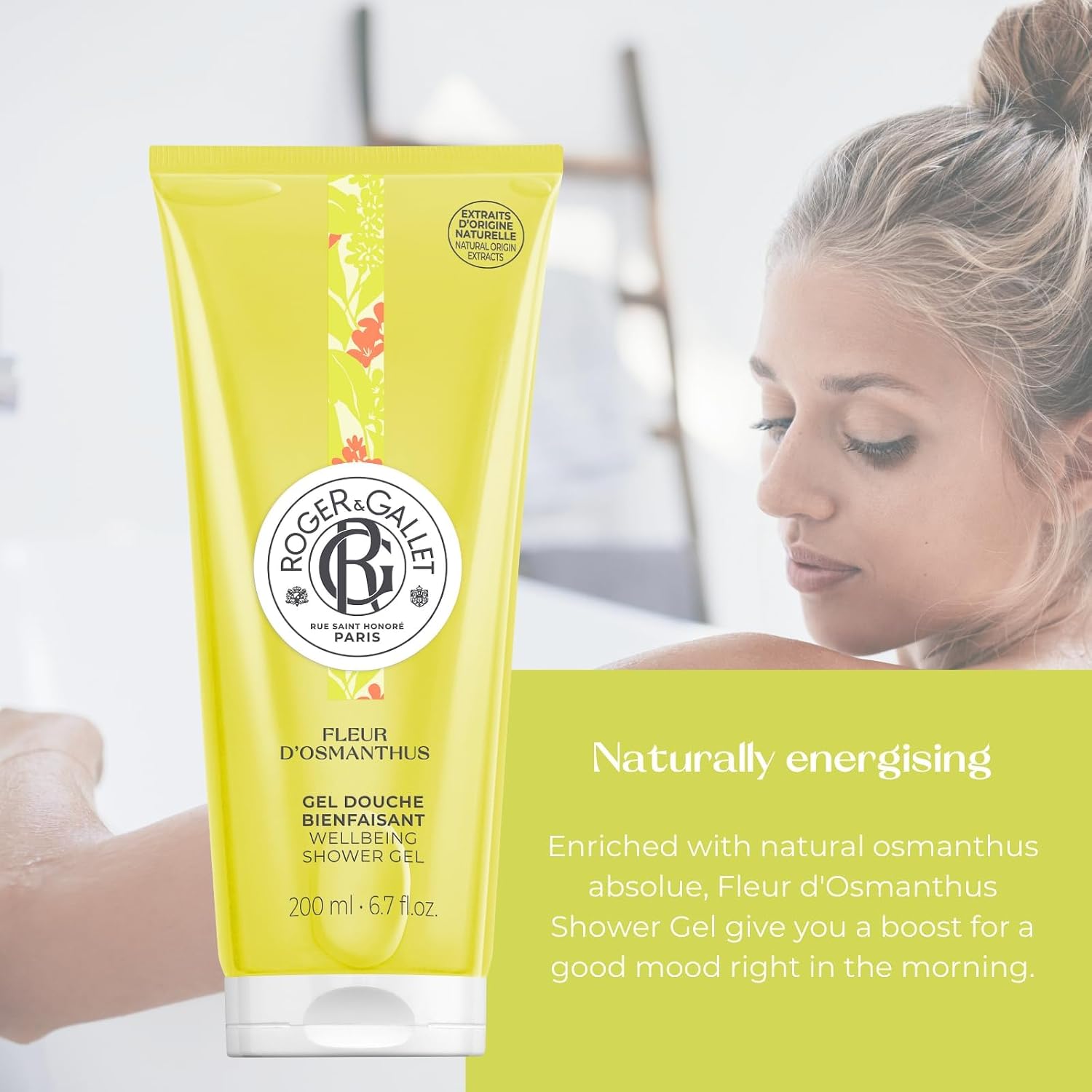 GEL DE DUCHA ROGER Y GALLET WELLBEING FLEUR D'OSMANTHUS 200 ML - 5
