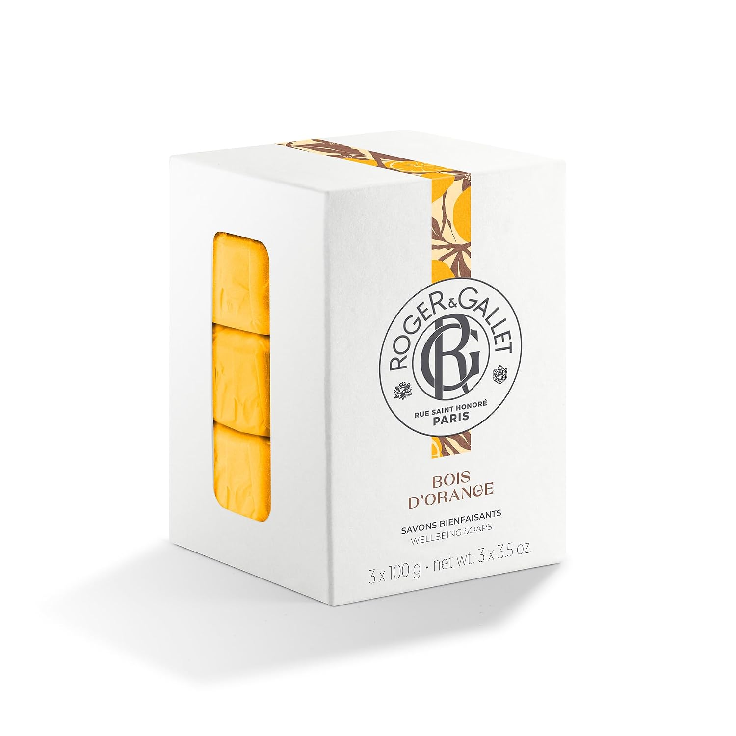 JABÓN PERFUMADO ROGER Y GALLET BOIS D'ORANGE PACK X 3 BARRAS DE 3.5 OZ - 1