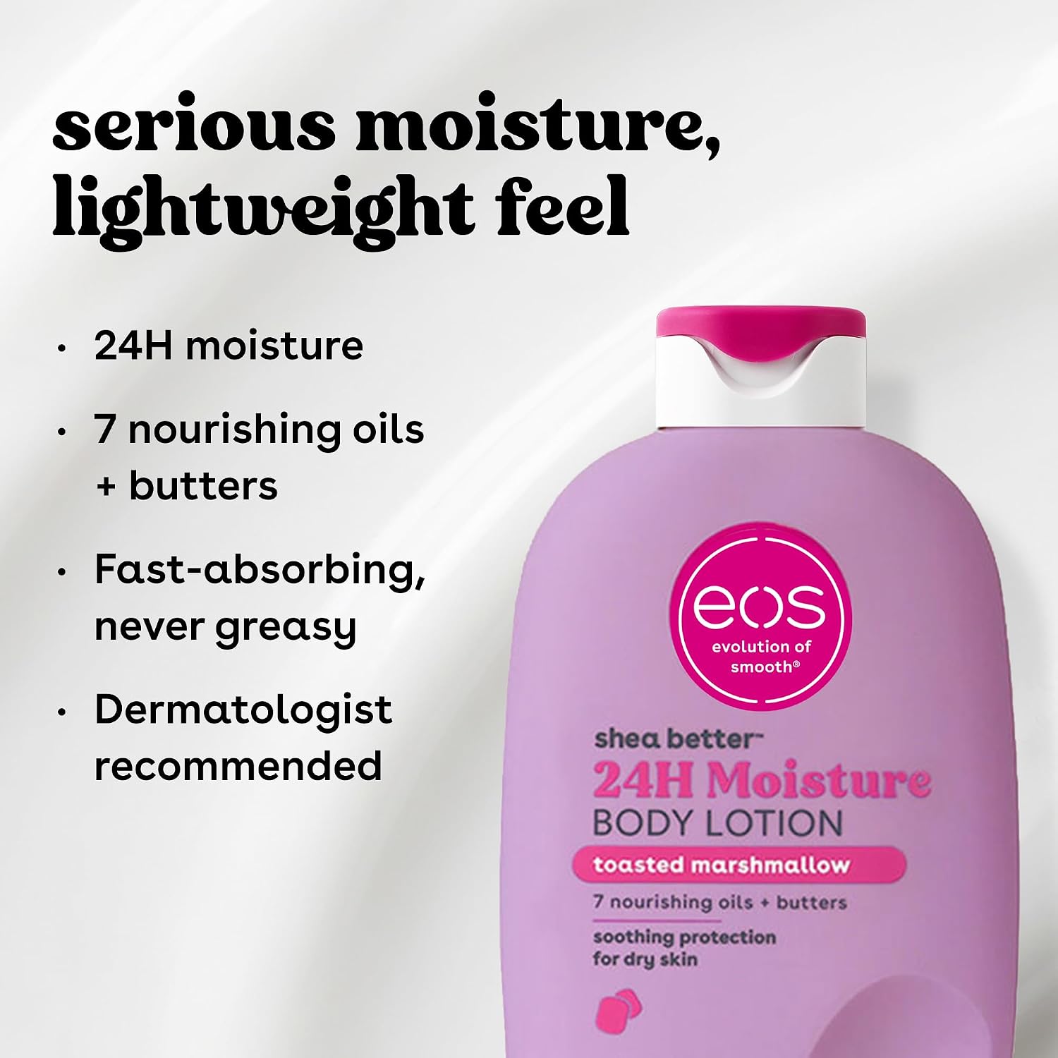 LOCIÓN CORPORAL EOS SHEA BETTER 24H MOISTURE TOASTED MARSHMALLOW 16 FL OZ - 4