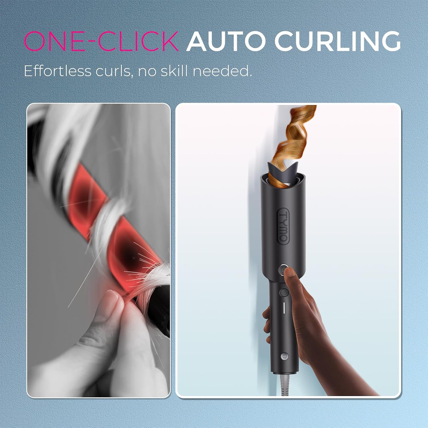 RIZADOR DE CABELLO AUTOMÁTICO ROTATORIO TYMO CURLPRO 1.25 PULGADAS - 2