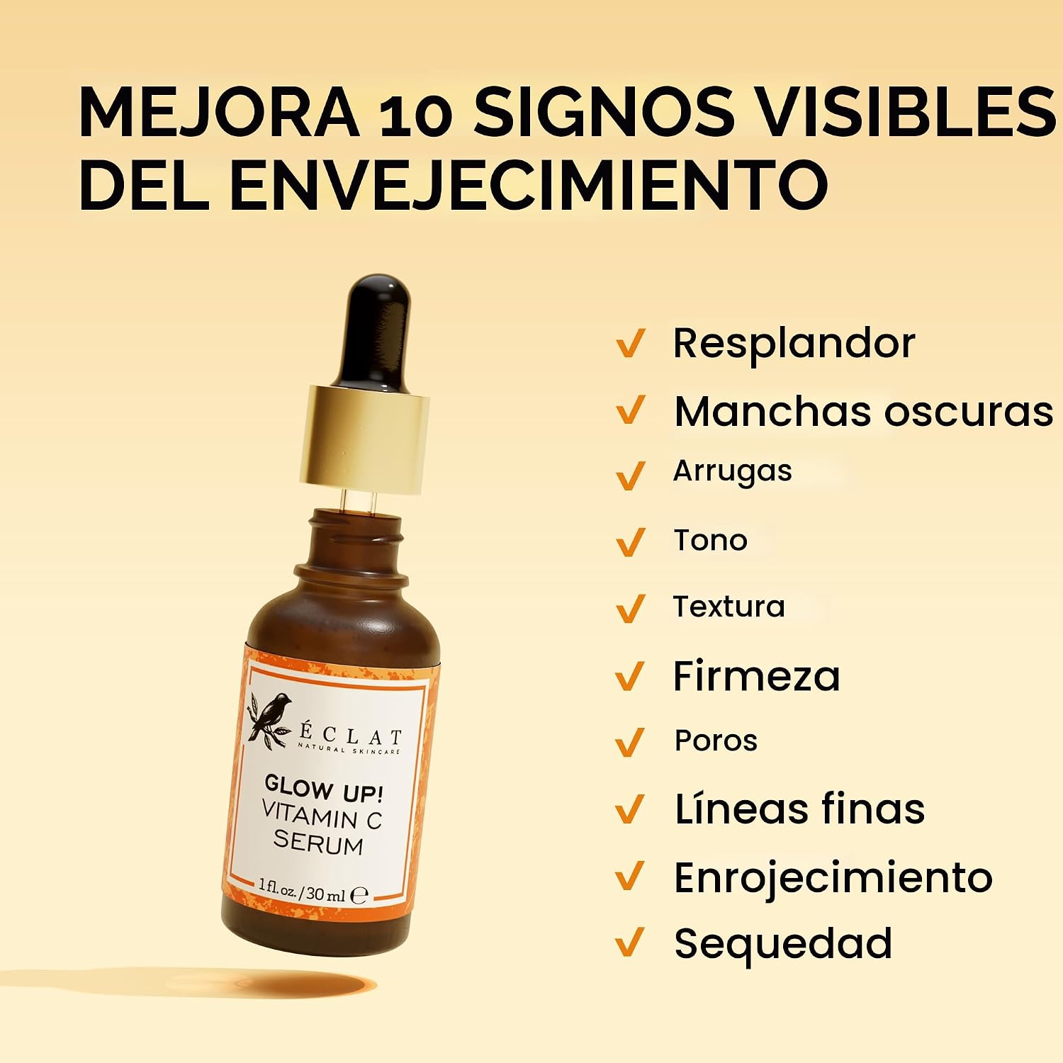 SÉRUM VITAMINA C ECLAT SKINCARE ÁCIDO FERÚLICO E VITAMINA E 30ML - 3