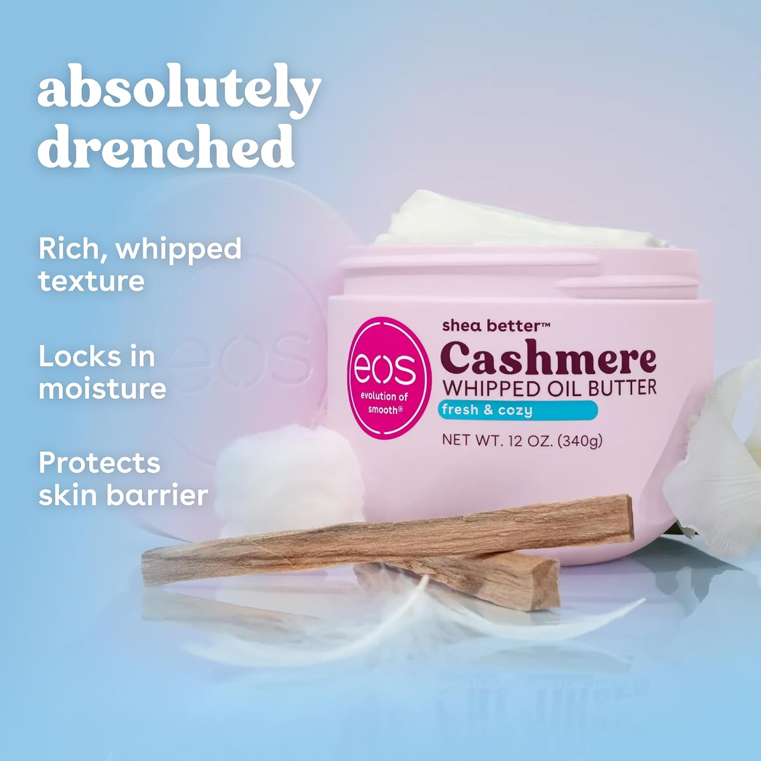 CREMA CORPORAL EOS CASHMERE WHIPPED OIL BODY BUTTER FRESH Y COZY 340G - 3