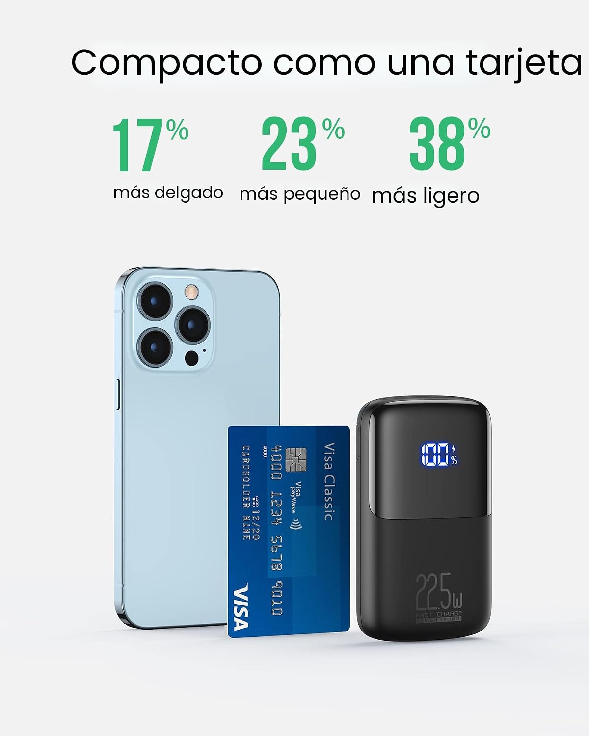 BATERÍA EXTERNA INIU 10000MAH 22.5W CARGA RÁPIDA CON SOPORTE INTEGRADO - 3
