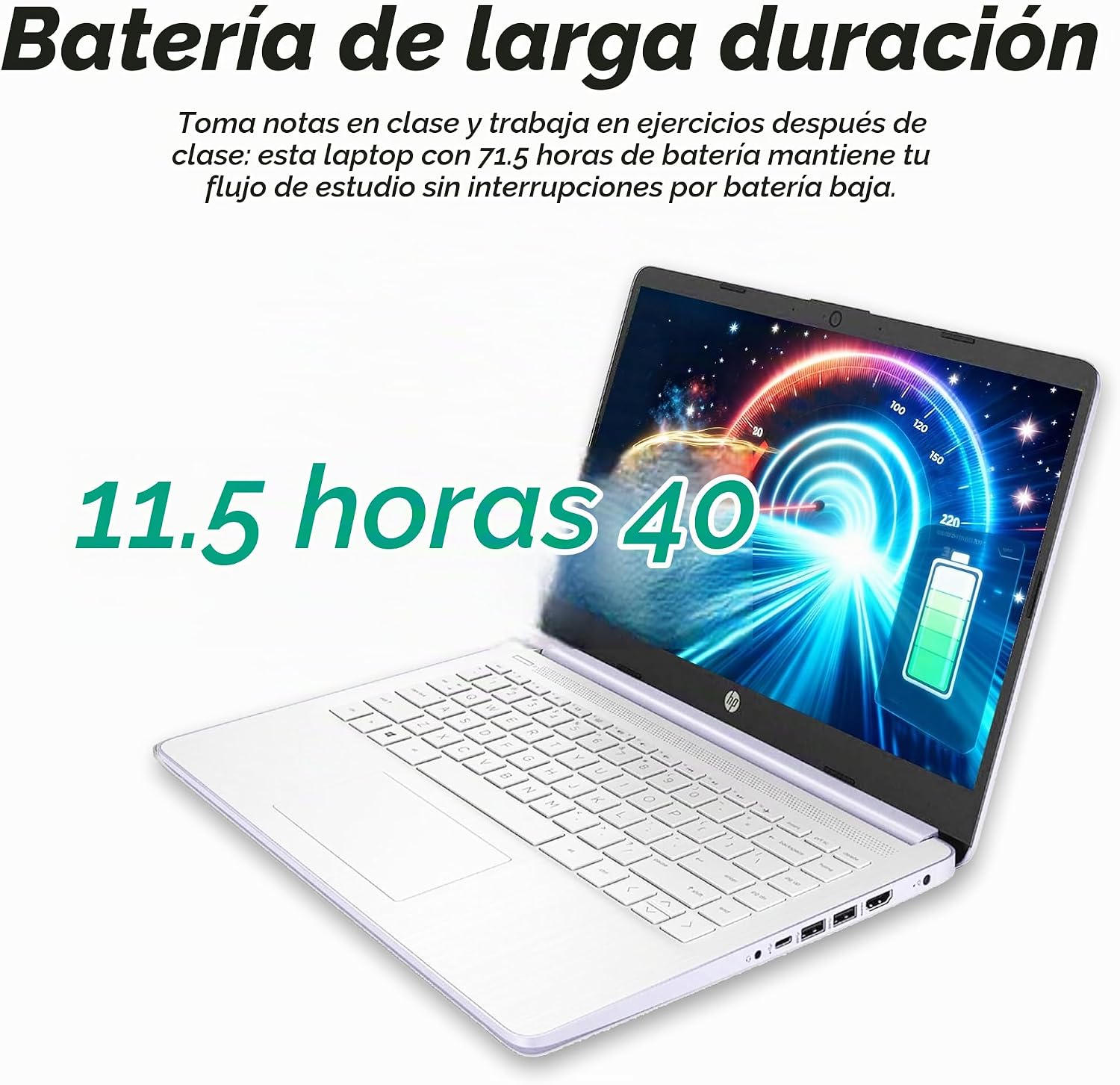 LAPTOP HP EVERYDAY SLIM INTEL N150 128GB SSD 14 PULGADAS WISTERIA - 5
