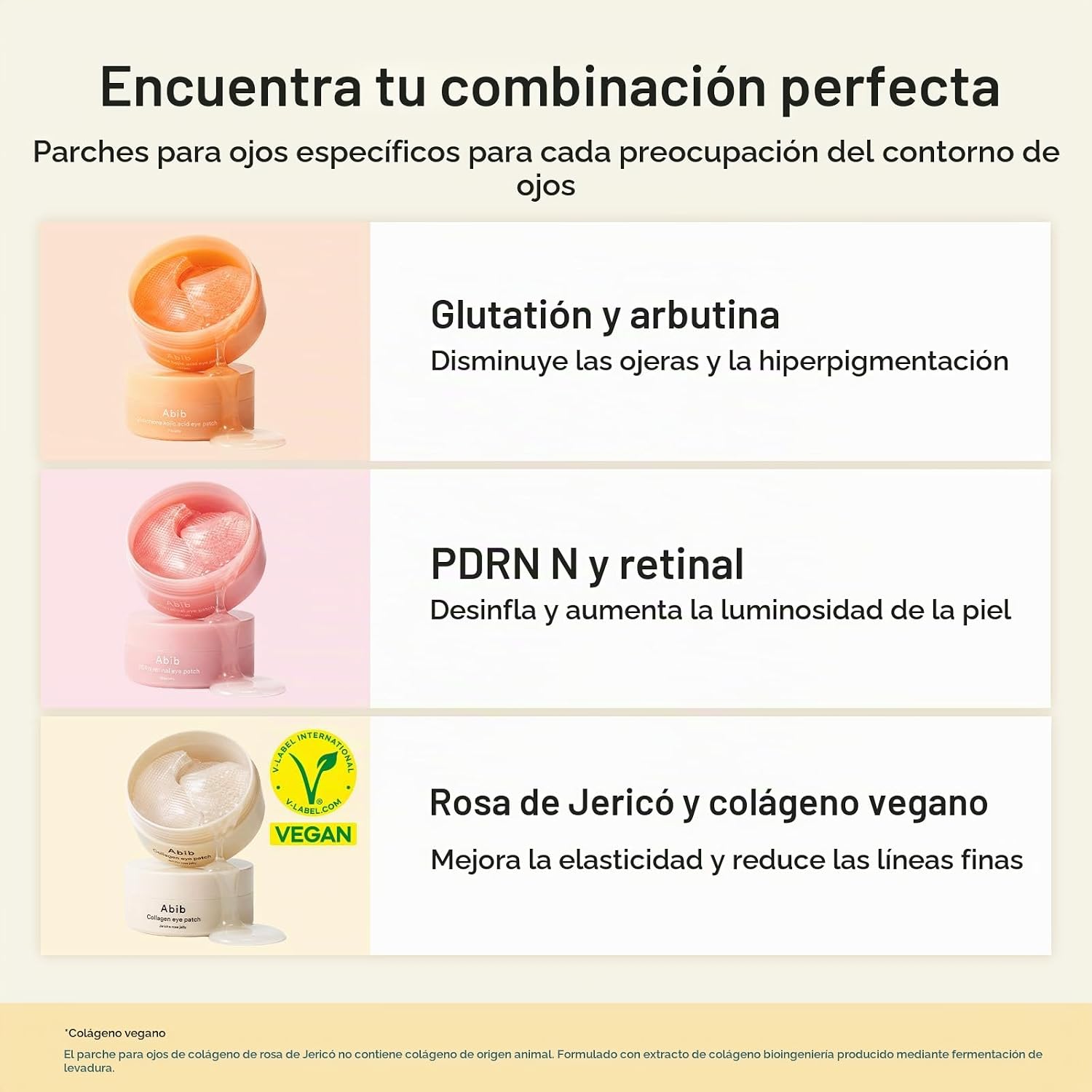 MASCARILLA FACIAL ABIB VEGAN COLLAGEN EYE PATCHES CON JERICHO ROSE, 60 UNIDADES - 4