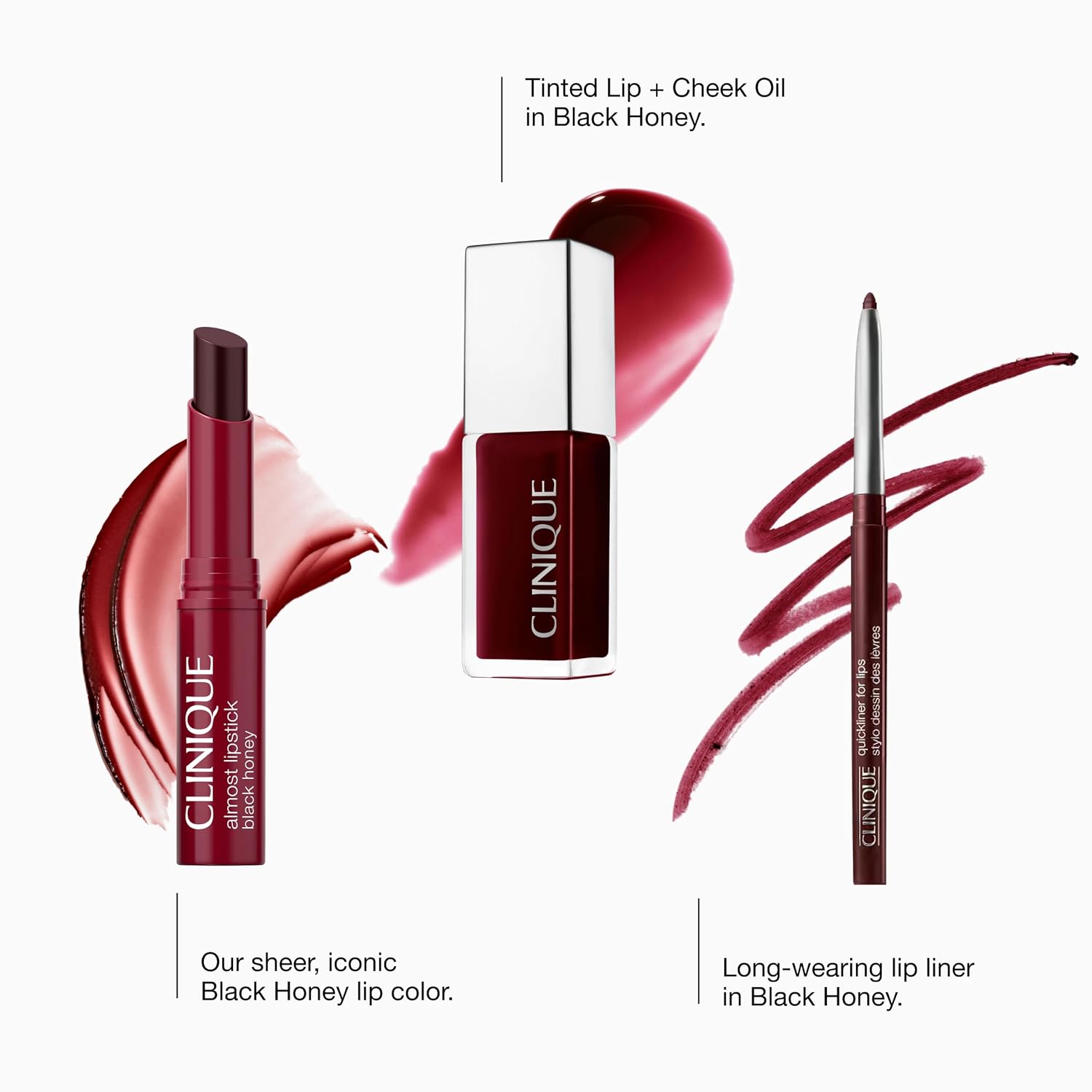 SET DE MAQUILLAJE CLINIQUE ALMOST LIPSTICK TINTED LIP BALM BLACK HONEY - 3