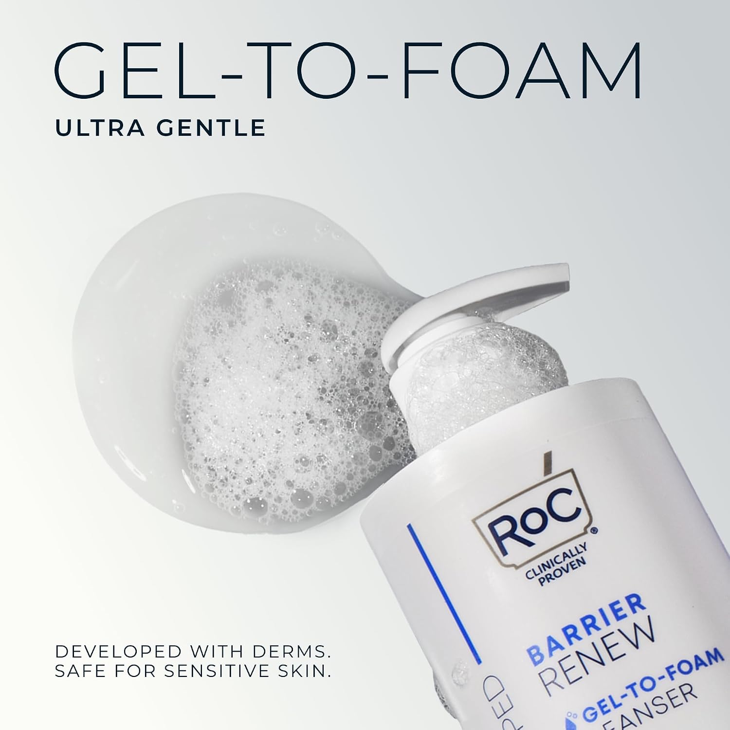 LIMPIADOR FACIAL ROC BARRIER RENEW GEL TO FOAM PARA PIEL SENSIBLE 355ML - 3
