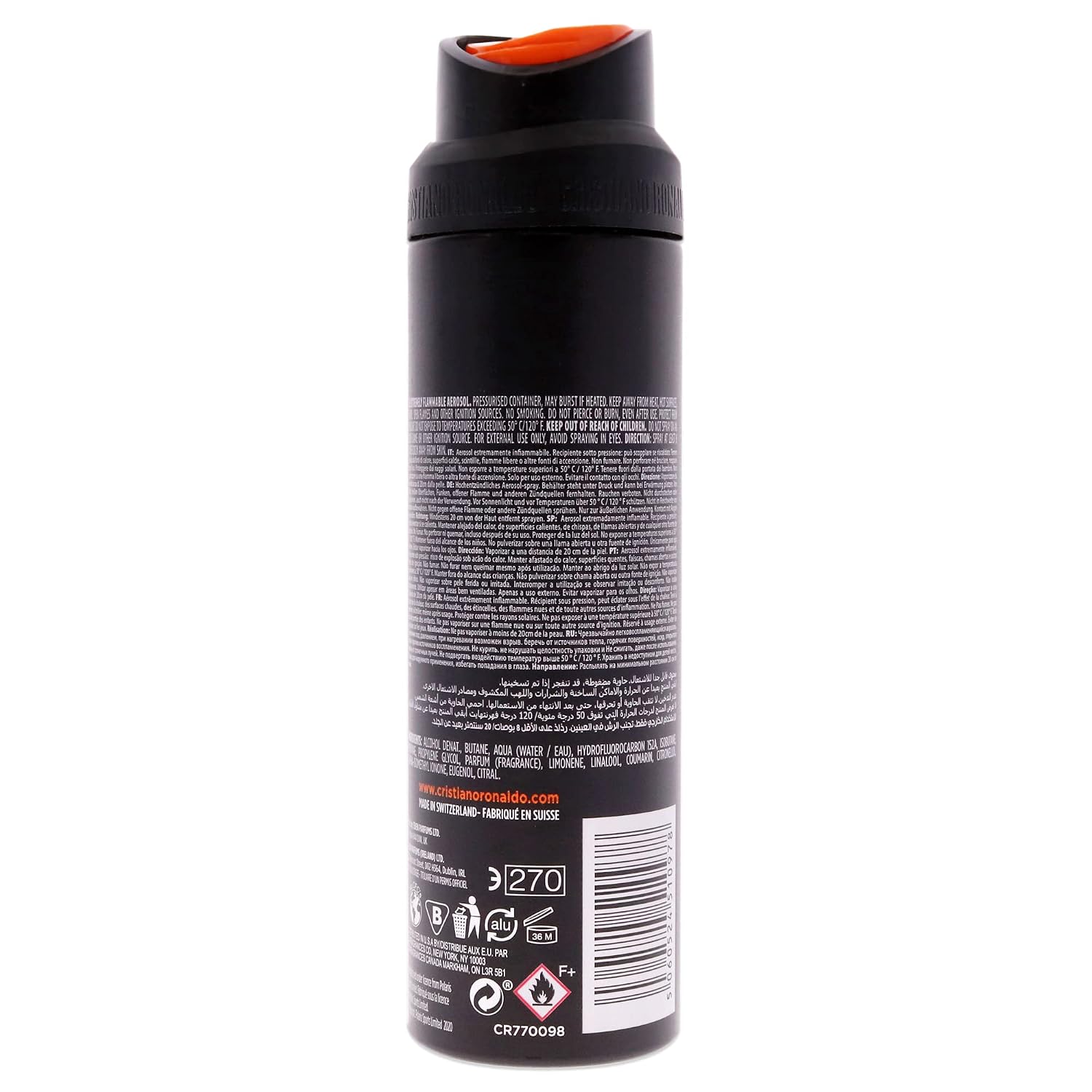 BODY SPRAY CR7 GAME ON CRISTIANO RONALDO 6.8 OZ AROMA AMADERADO - 2