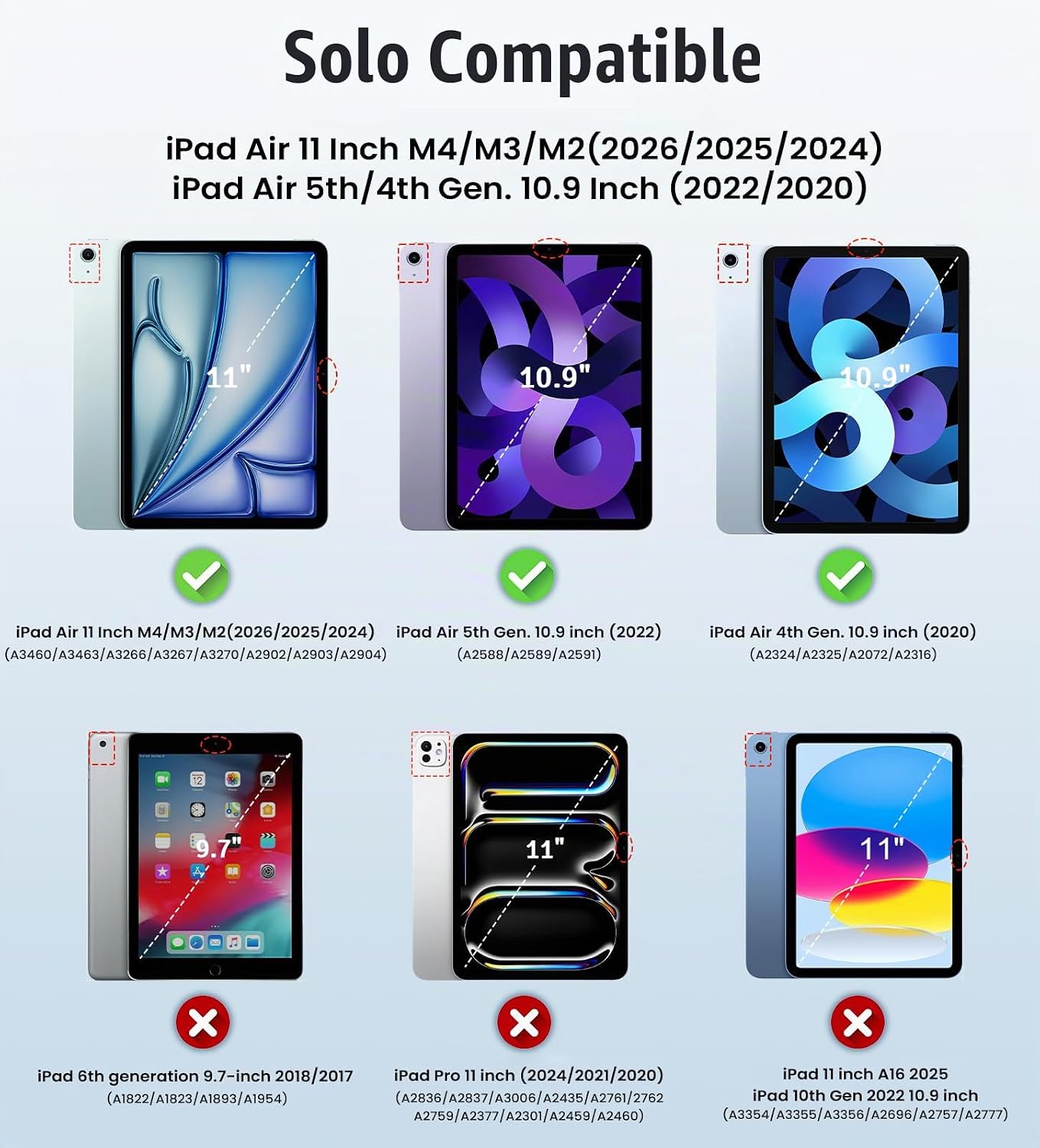 CASE TIMOVO PARA IPAD AIR 11 PULGADAS M4/M3/M2 Y AIR 5TA/4TA GENERACIÓN AZUL ABYSS - 2