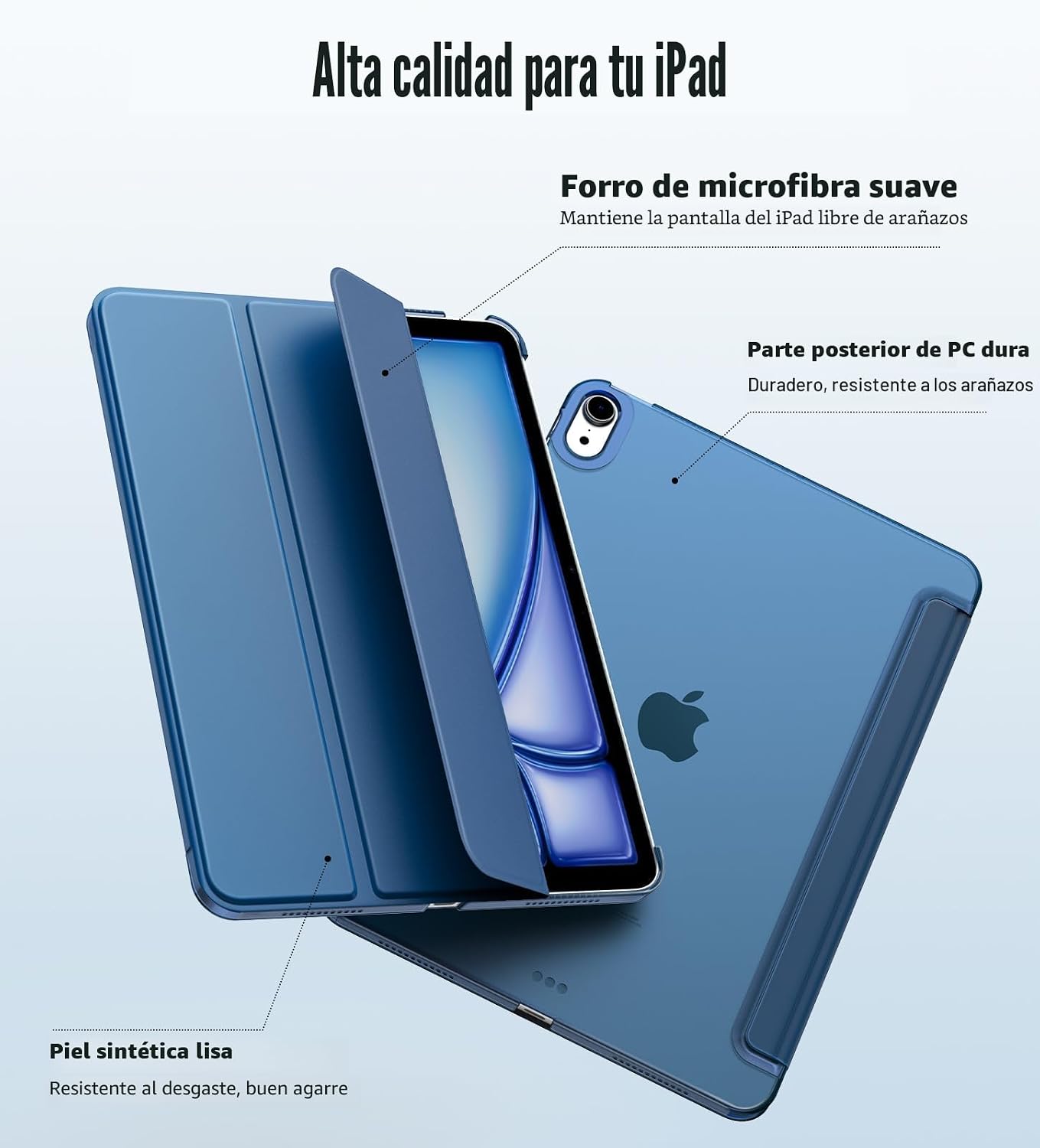CASE TIMOVO PARA IPAD AIR 11 PULGADAS M4/M3/M2 Y AIR 5TA/4TA GENERACIÓN AZUL ABYSS - 3