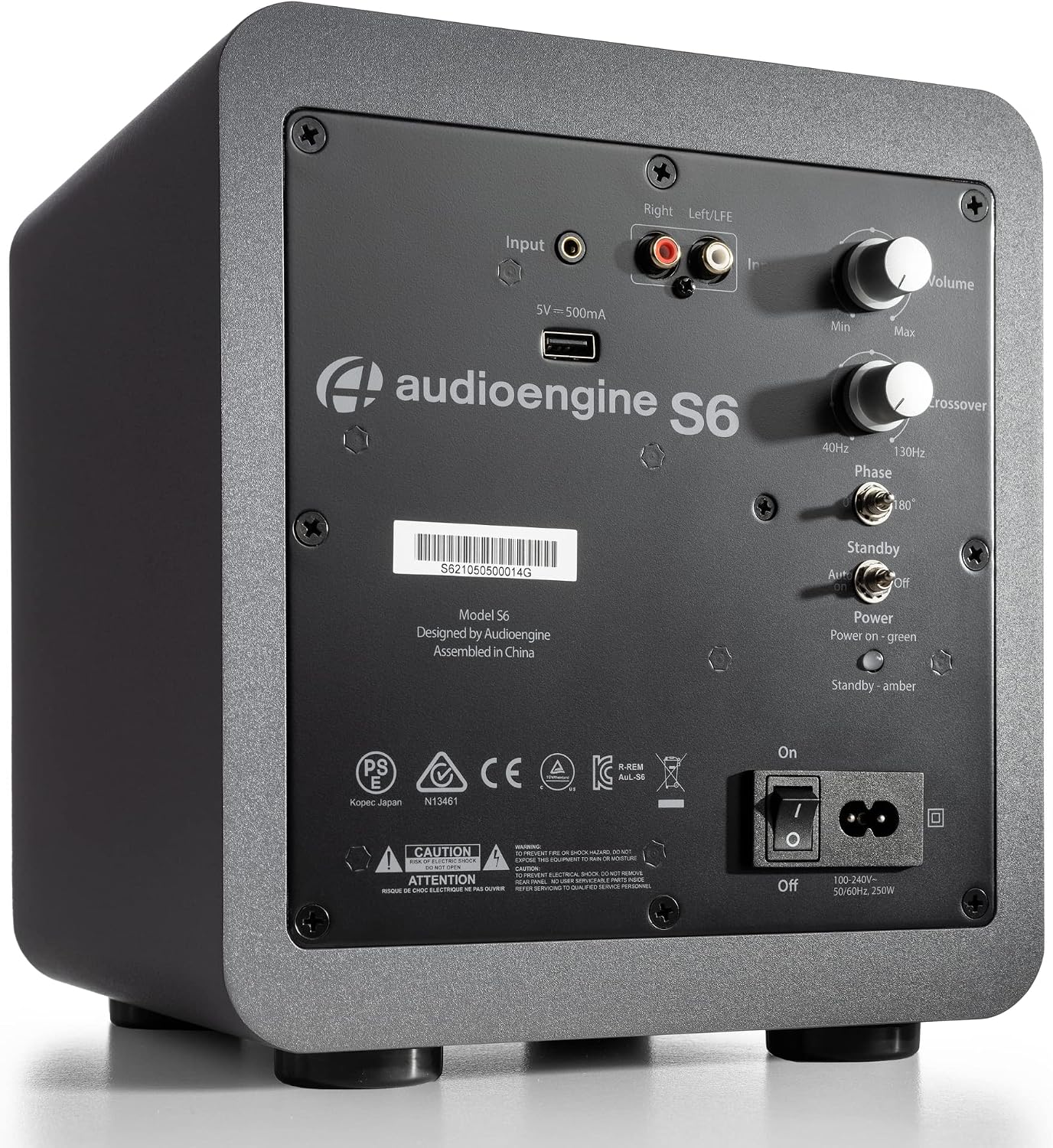 SUBWOOFER AUDIOENGINE S6 MINI 210W GRIS ESPACIAL - 2
