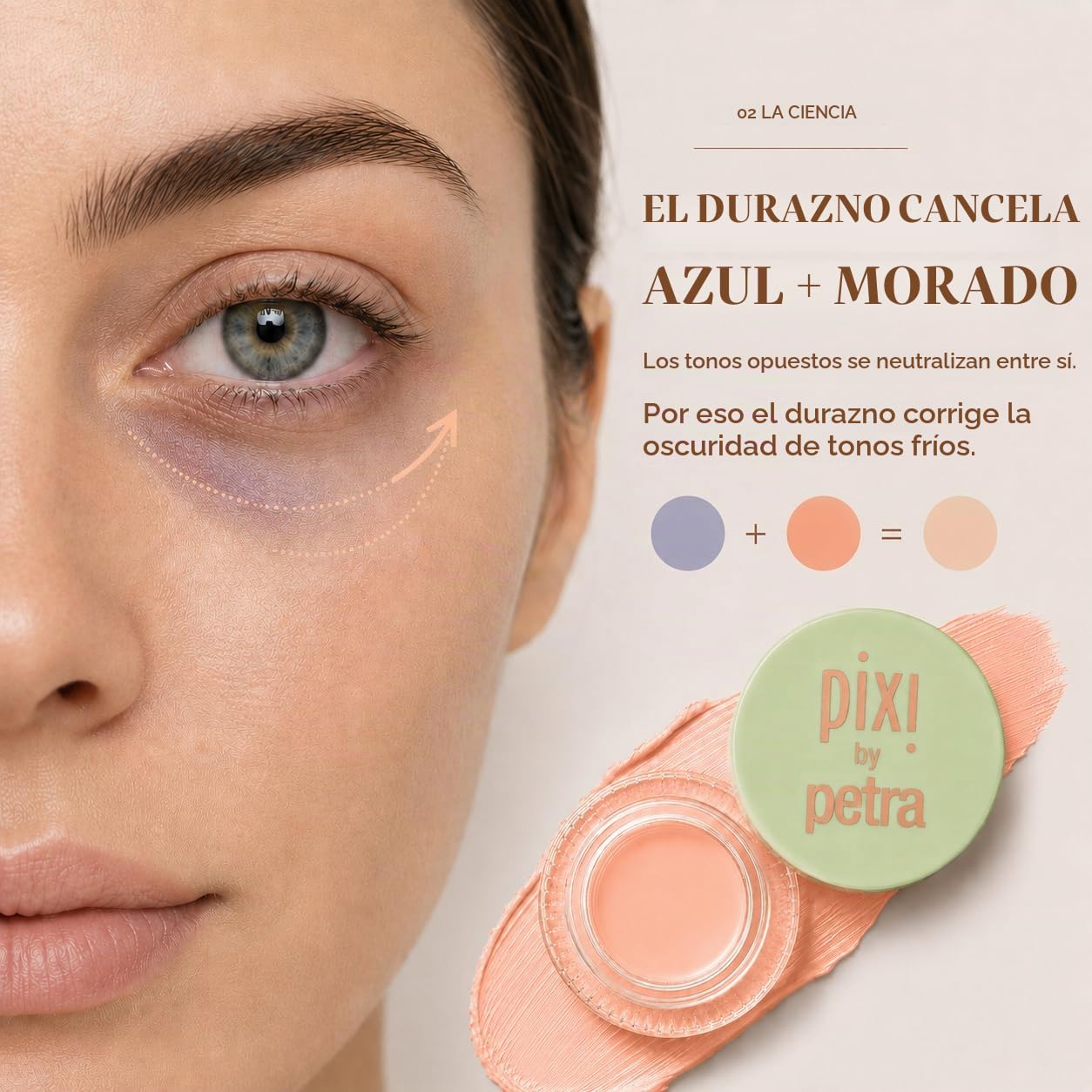 CORRECTOR DE OJERAS PIXI BEAUTY CORRECTION CONCENTRATE TONO DURAZNO 0.1 FL OZ - 3
