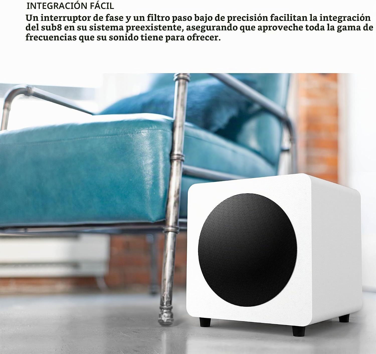 SUBWOOFER KANTO SUB8VMW 300W BLANCO MATE - 4