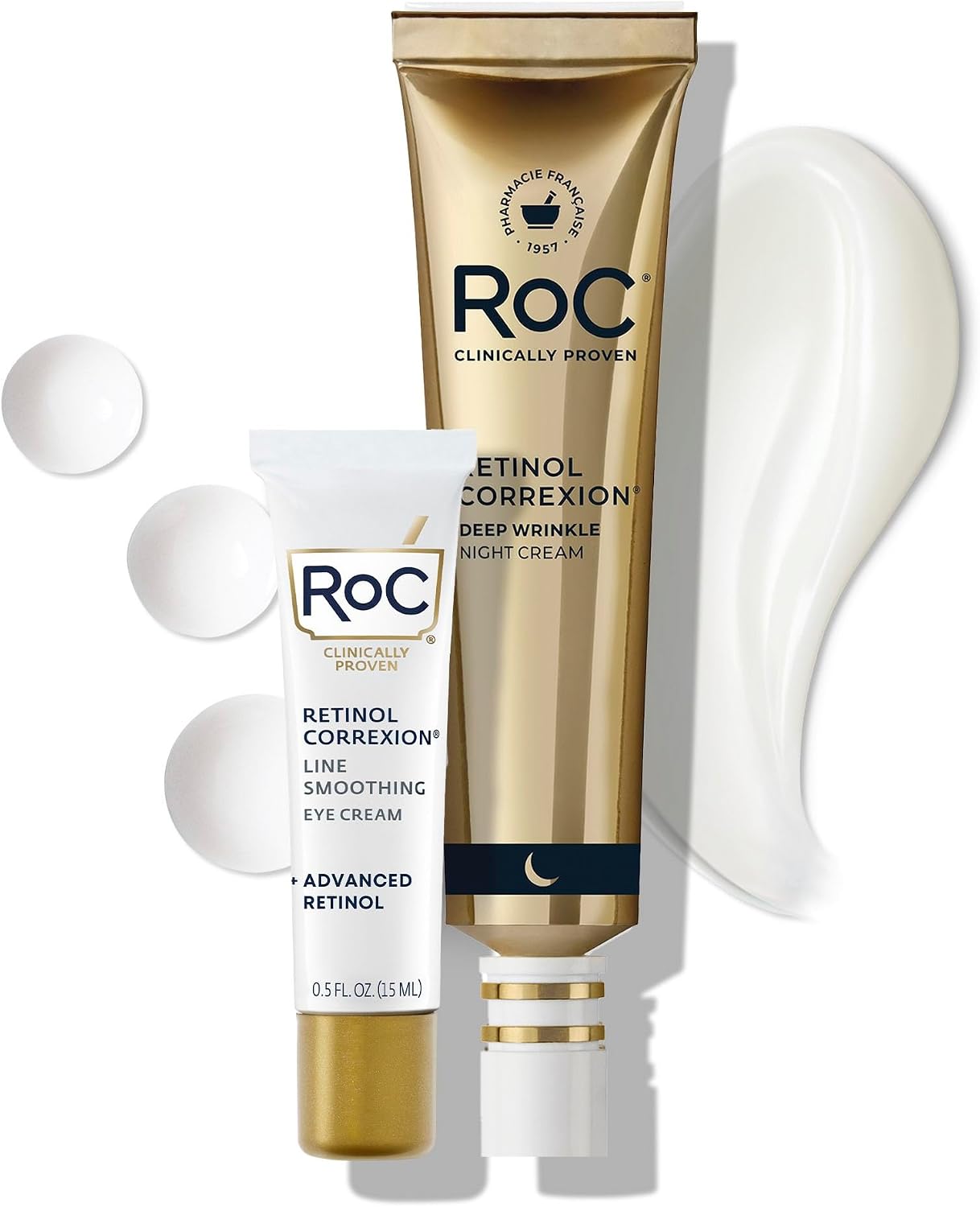 SET ROC RETINOL CORREXION CREMA NOCTURNA ANTIARRUGAS + CONTORNO DE OJOS - 1