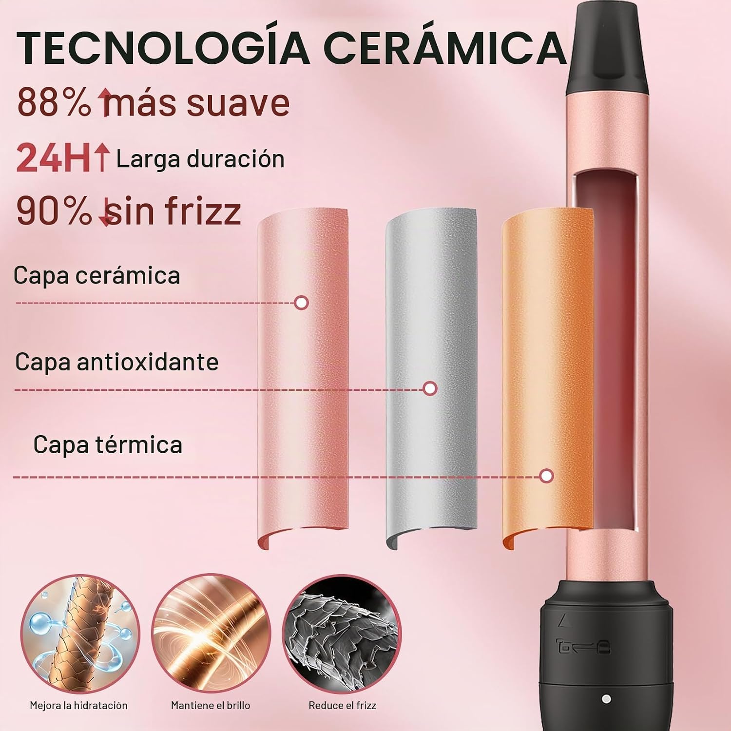 RIZADOR DE CABELLO UNOBEY 5 EN 1 CON 5 ACCESORIOS INTERCAMBIABLES - 5