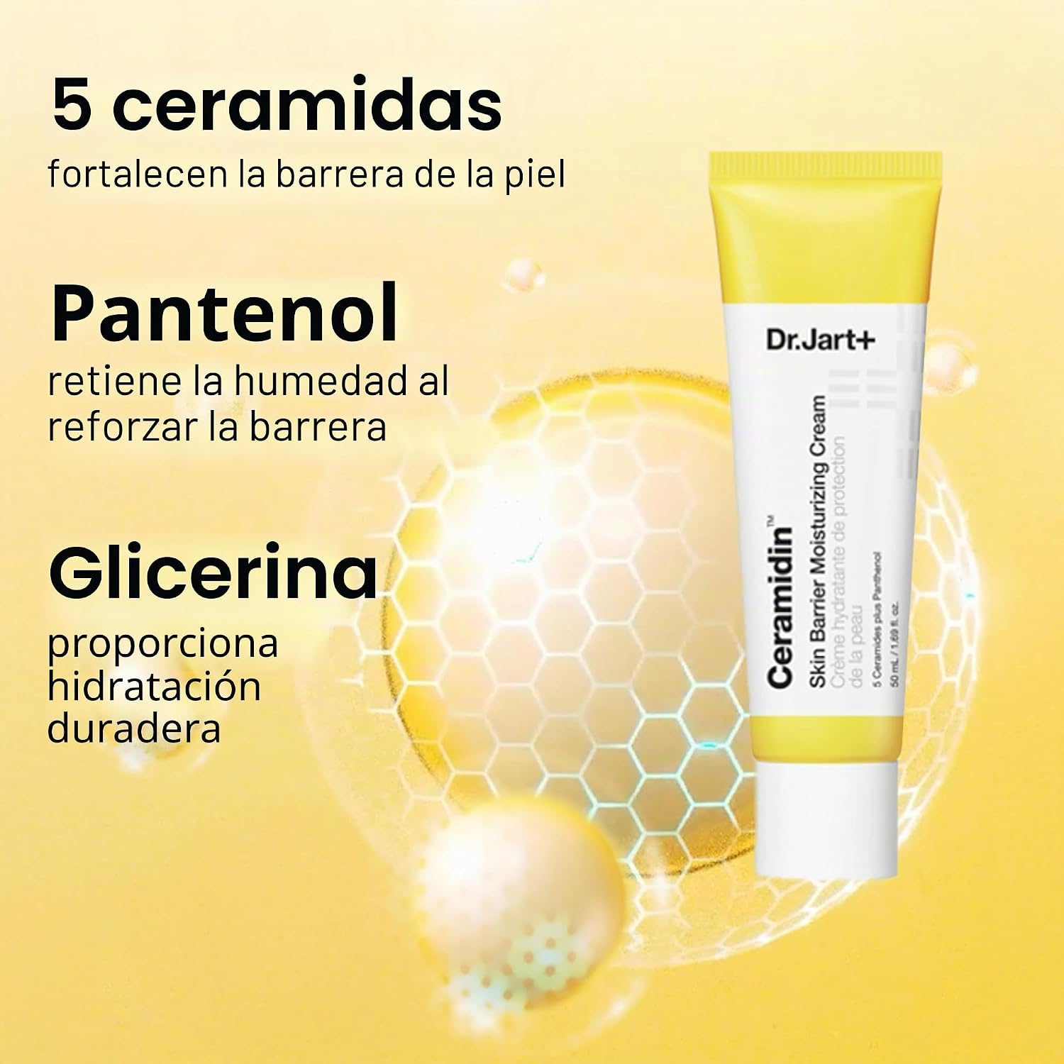 CREMA HIDRATANTE DR.JART+ CERAMIDIN SKIN BARRIER CON CERAMIDAS Y PANTENOL - 5