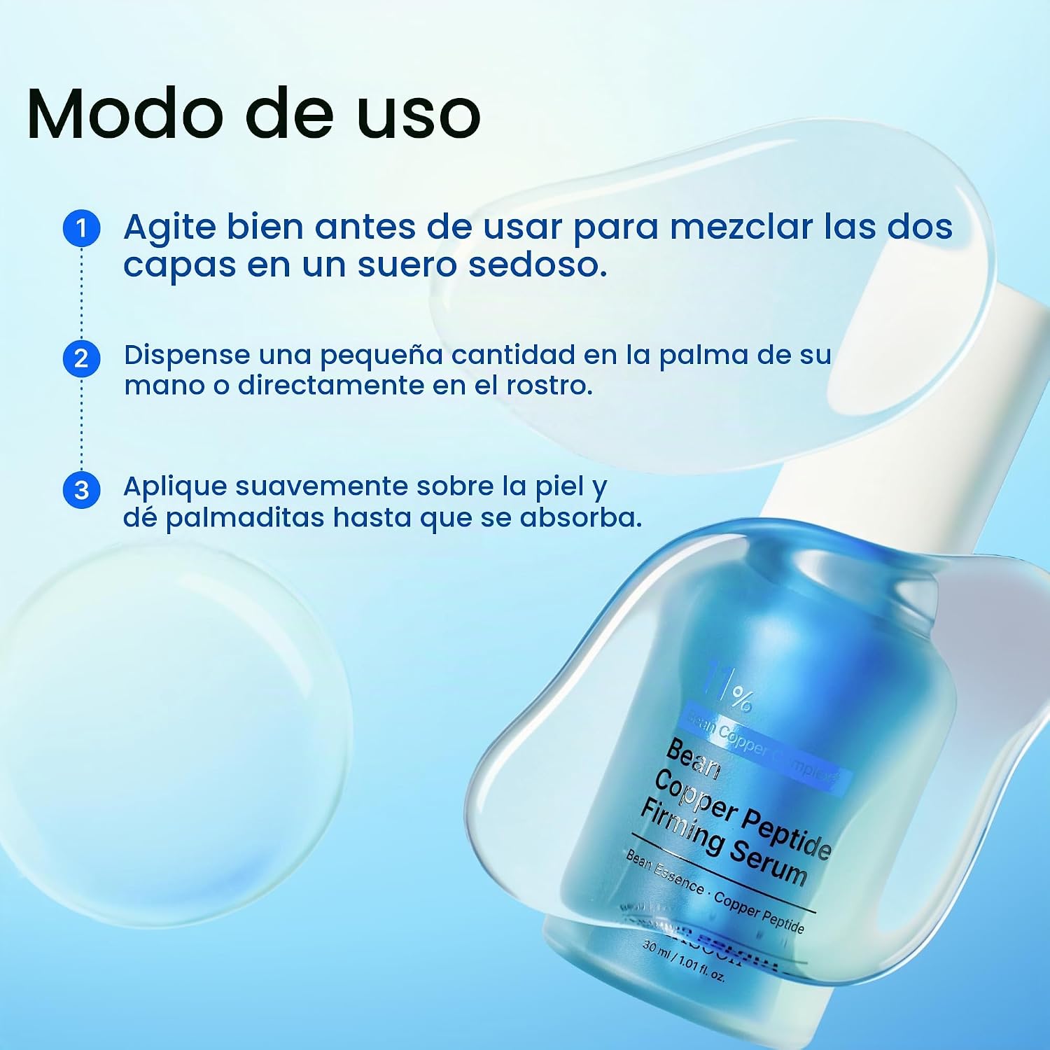 SÉRUM FACIAL MIXSOON BEAN COPPER PEPTIDE FIRMING 30ML - 5