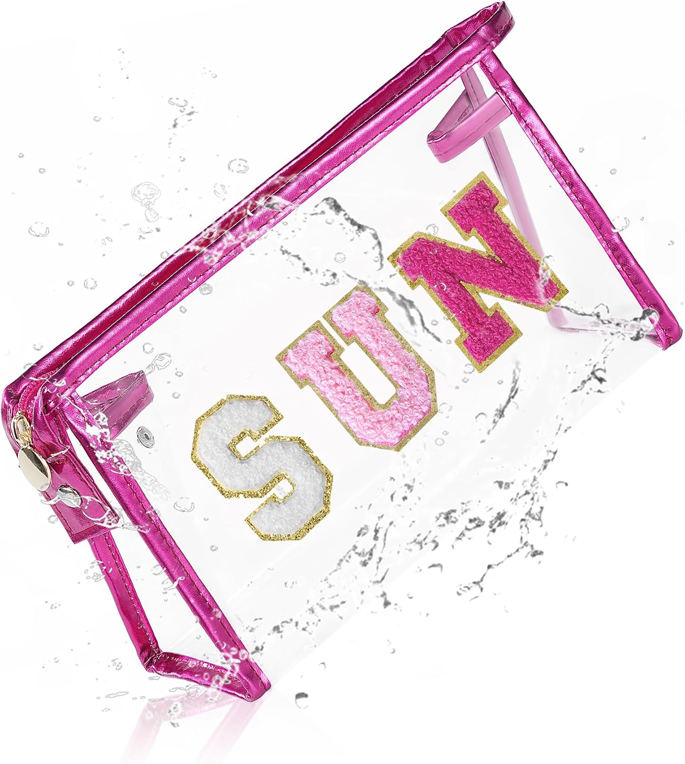 BOLSA DE MAQUILLAJE COSHAYSOO TRANSPARENTE PARA PROTECTOR SOLAR Y ACCESORIOS DE PLAYA - 1