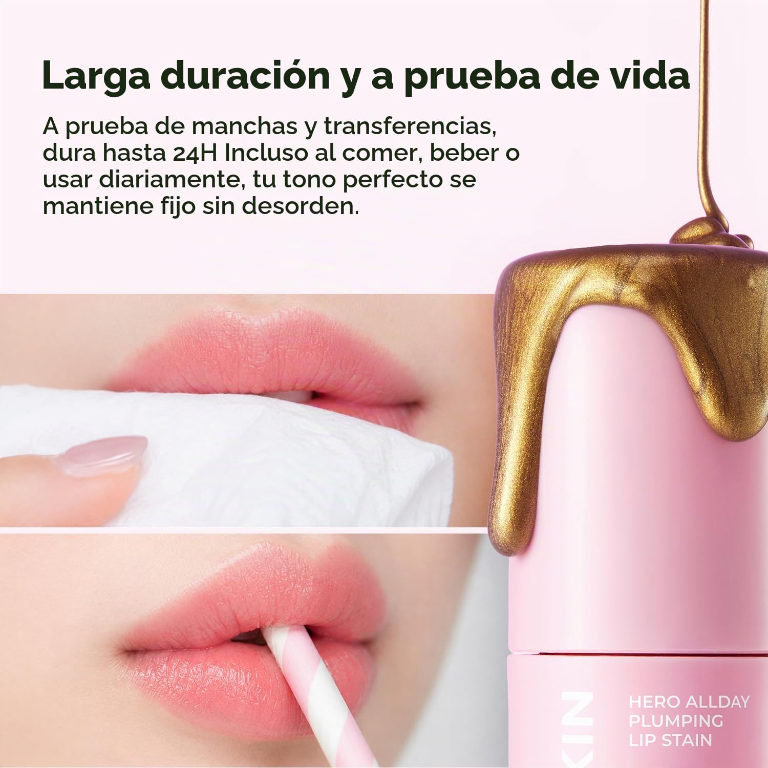 TINTE DE LABIOS APRILSKIN HERO ALL DAY PLUMPING LIP STAIN ROSE PINK - 4