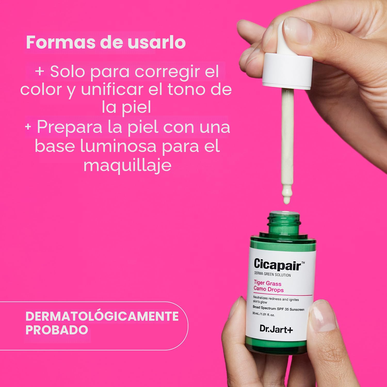 SÉRUM CORRECTOR DE ROJECES DR.JART+ CICAPAIR TIGER GRASS CAMO DROPS 30ML - 4