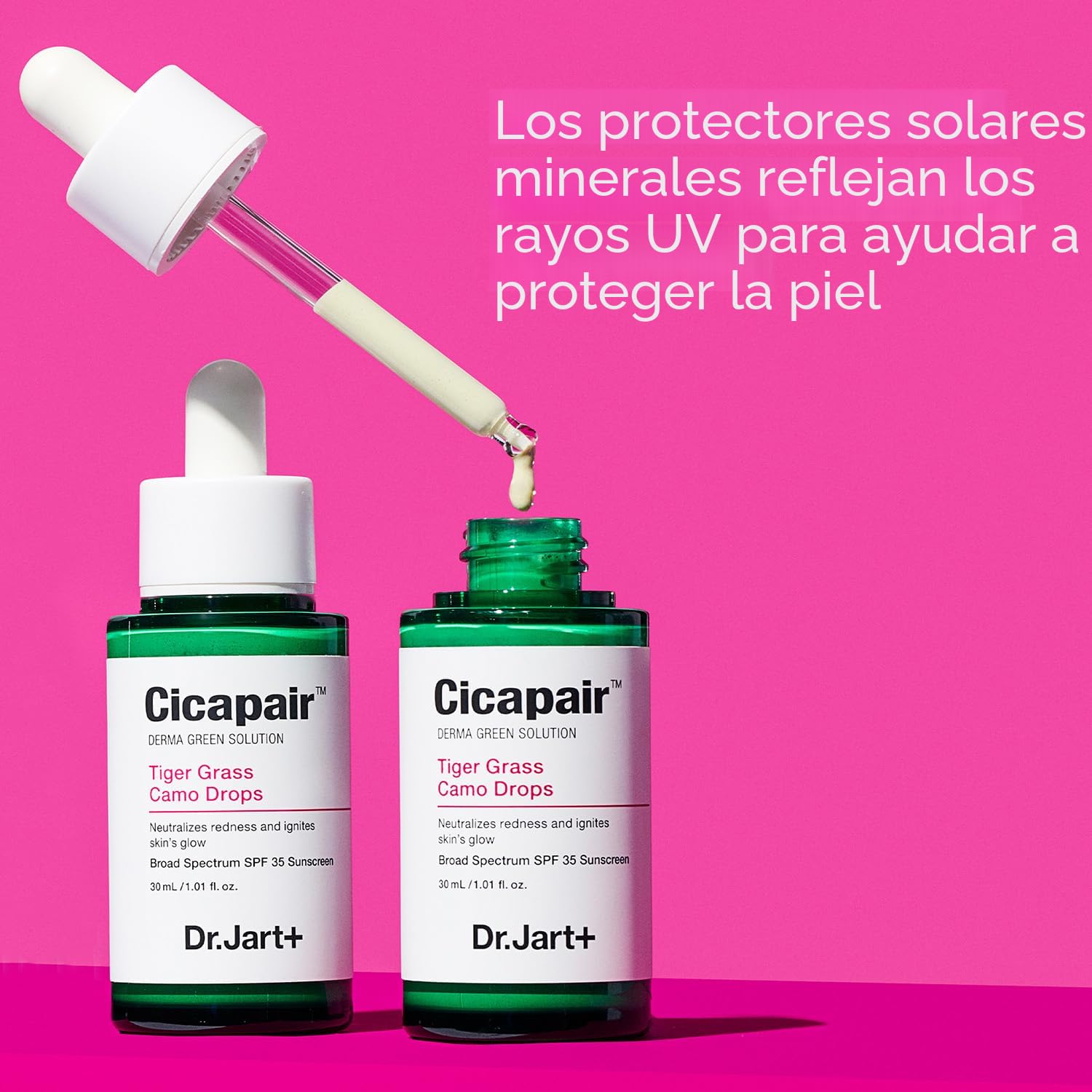 SÉRUM CORRECTOR DE ROJECES DR.JART+ CICAPAIR TIGER GRASS CAMO DROPS 30ML - 5