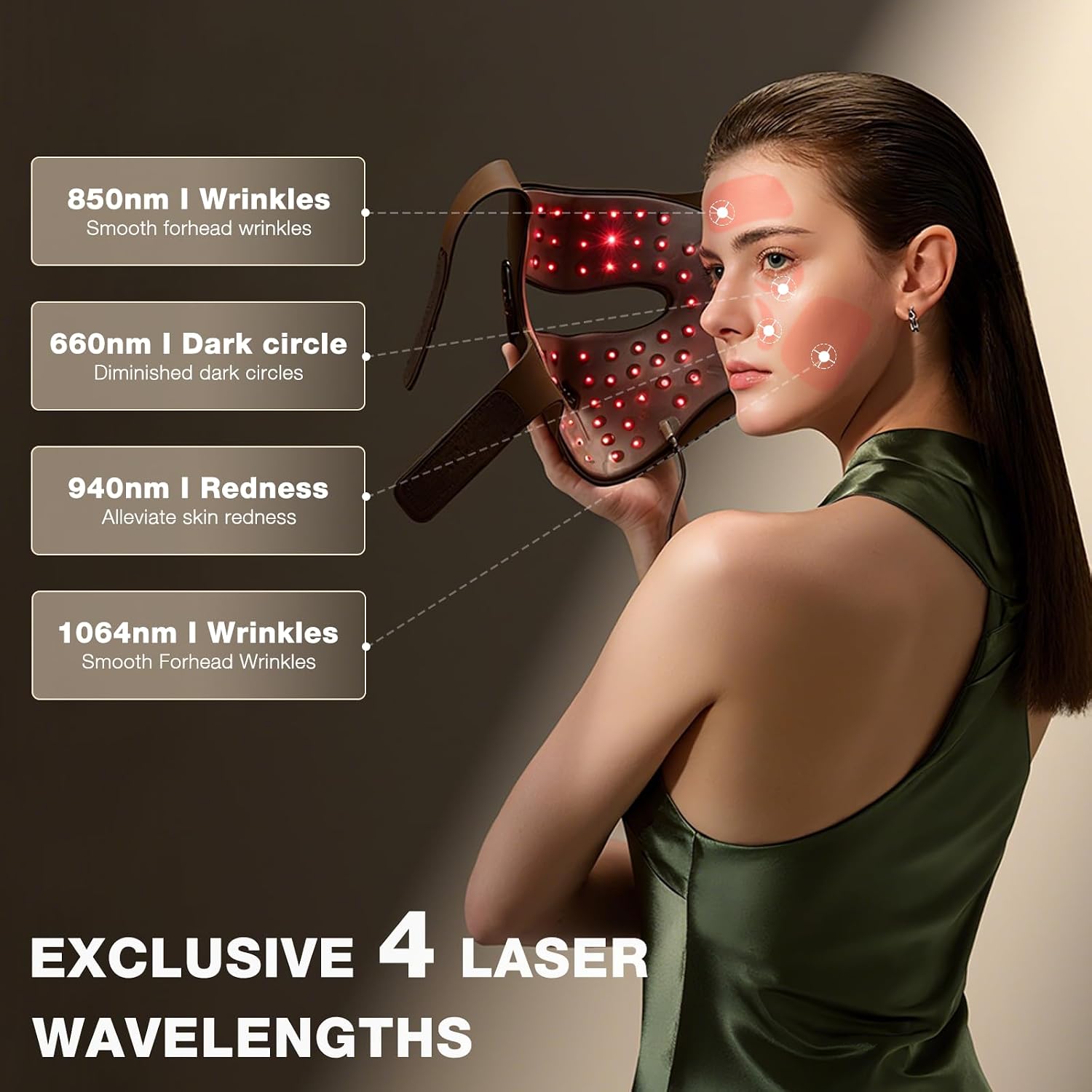 MASCARILLA FACIAL JOVS 4D LASER LIGHT THERAPY CON TECNOLOGÍA DE LUZ ROJA - 3