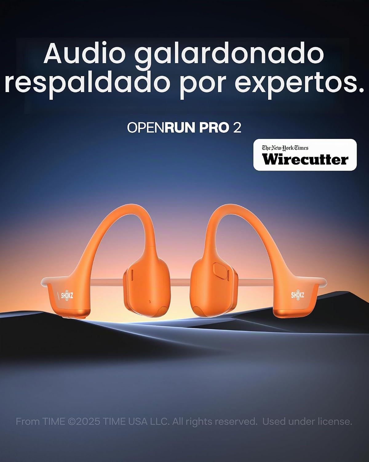 AUDÍFONOS SHOKZ OPENRUN PRO 2 MINI BONE CONDUCTION BLUETOOTH SPORT NARANJA - 2