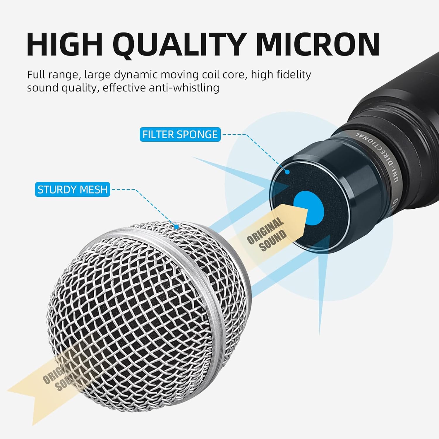 MICRÓFONO INALÁMBRICO UHF FROKET SISTEMA 4 CANALES CON BLUETOOTH Y DSP - 2