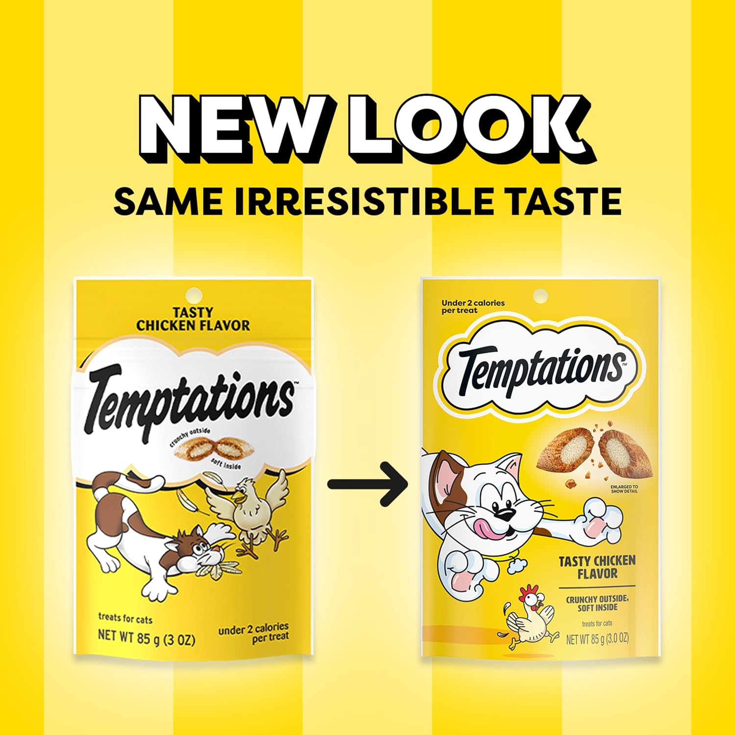 TEMPTATIONS CLASSIC SNACKS PARA GATOS SABOR POLLO 3 OZ PACK 12 - 2