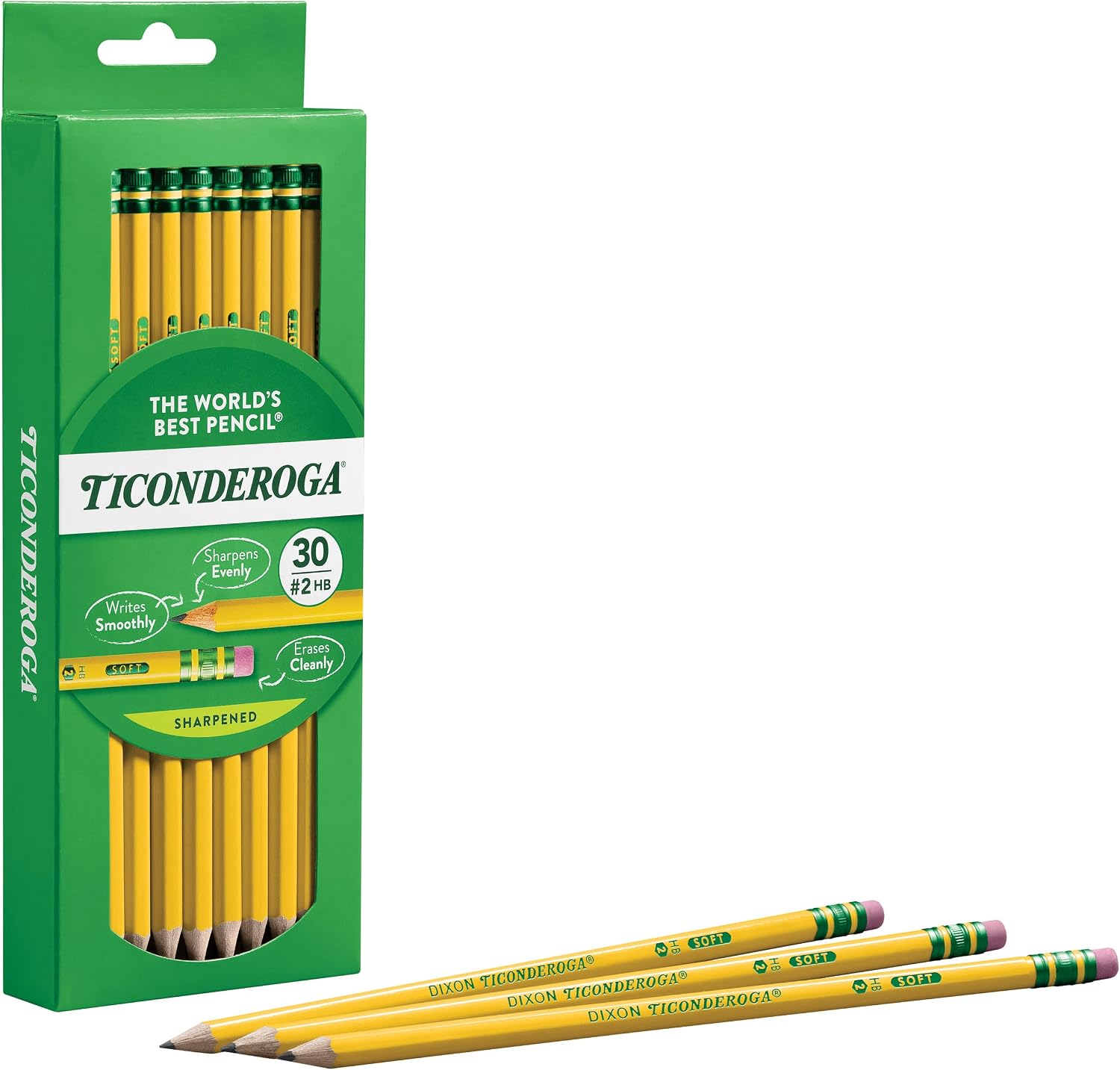 LÁPICES TICONDEROGA WOOD-CASED HB AMARILLO PRE-AFILADOS 180 UNIDADES - 4