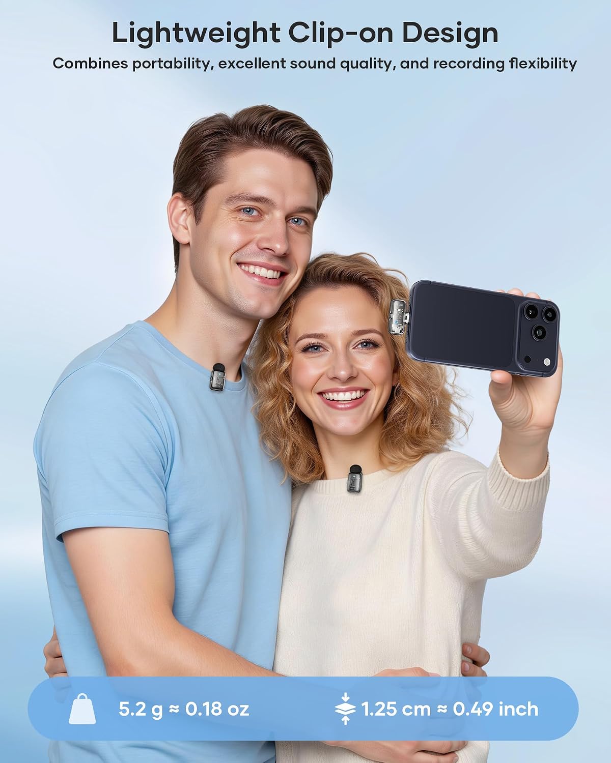 MICRÓFONO INALÁMBRICO KUKIHO MINI 2 PARA IPHONE Y ANDROID CON ESTUCHE DE CARGA - 4
