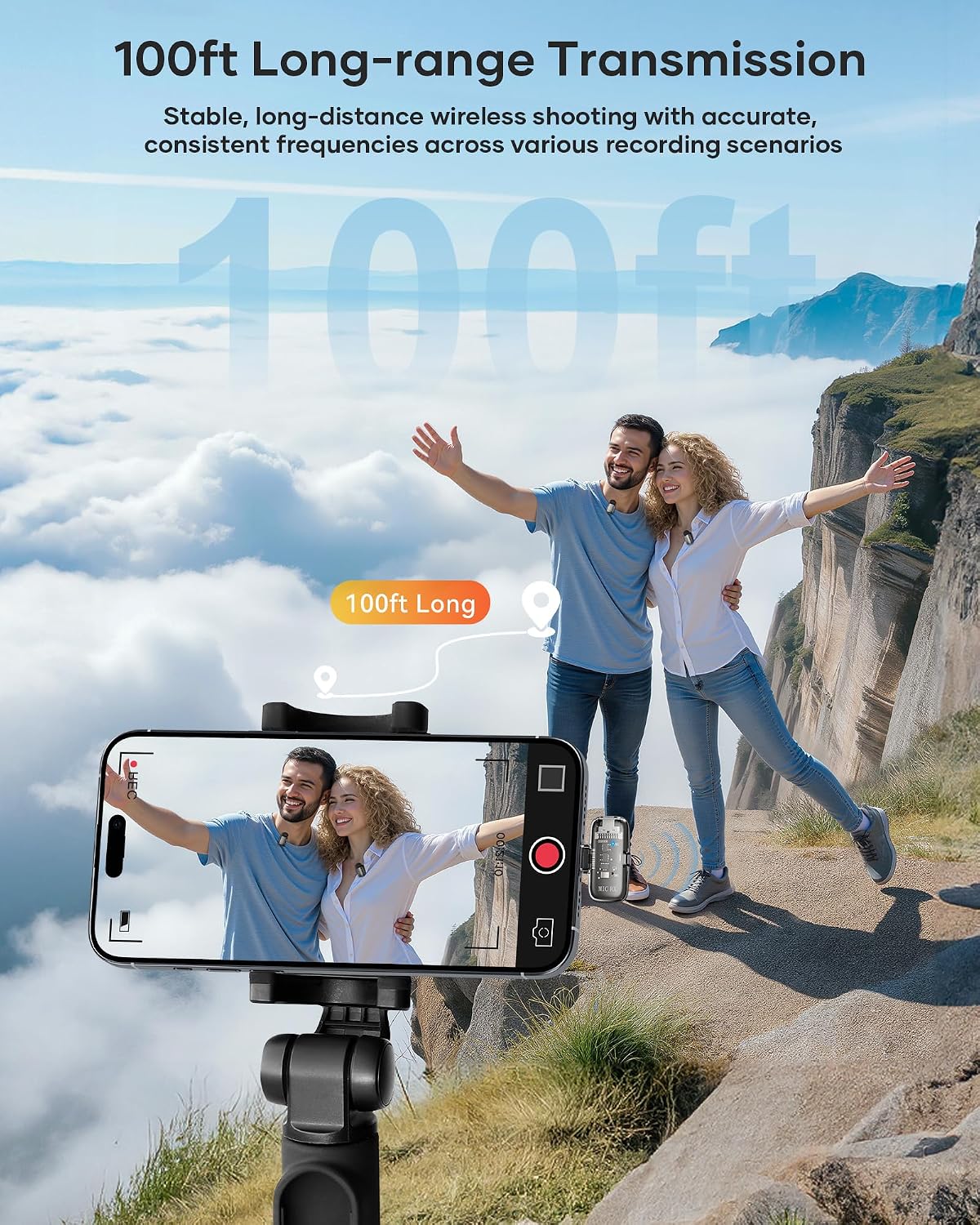 MICRÓFONO INALÁMBRICO KUKIHO MINI 2 PARA IPHONE Y ANDROID CON ESTUCHE DE CARGA - 5