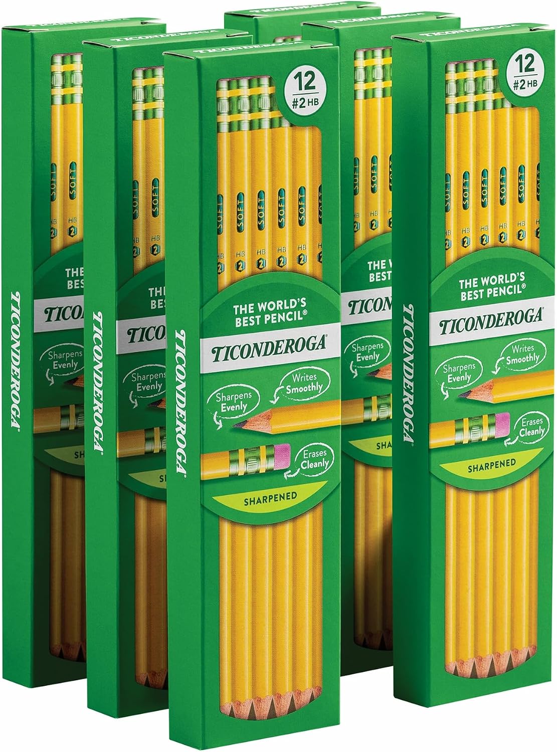 LÁPICES TICONDEROGA WOOD-CASED HB AMARILLO PRE-AFILADOS 72 UNIDADES - 4