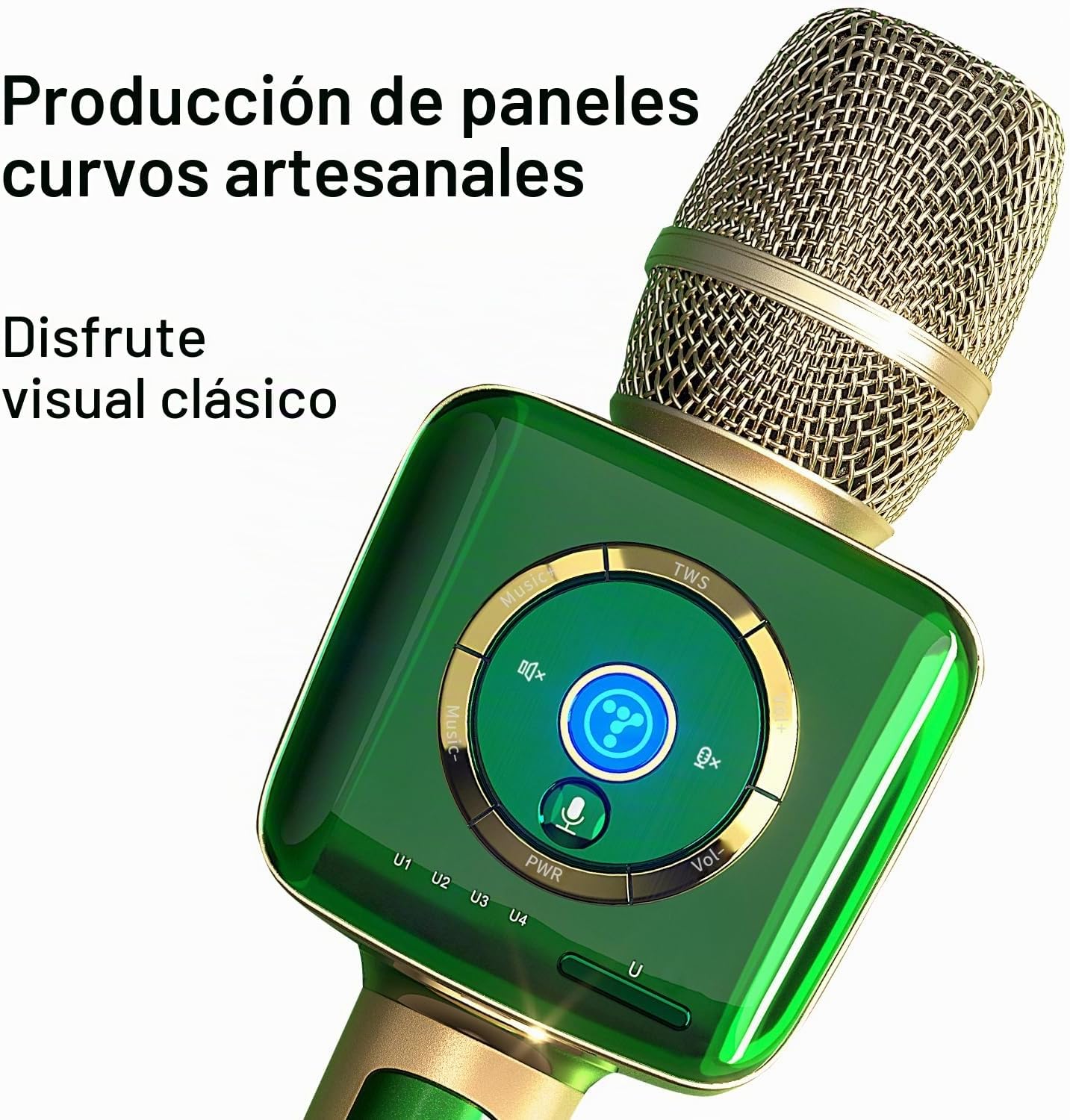 MICRÓFONO TOSING V1 PRO KARAOKE 20W INALÁMBRICO ESMERALDA - 3