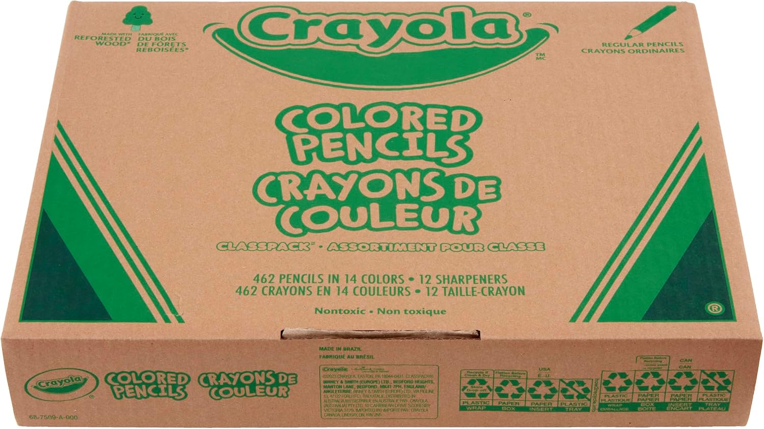 LÁPICES DE COLOR CRAYOLA CLASSPACK 462 PIEZAS CON SACAPUNTAS - 1