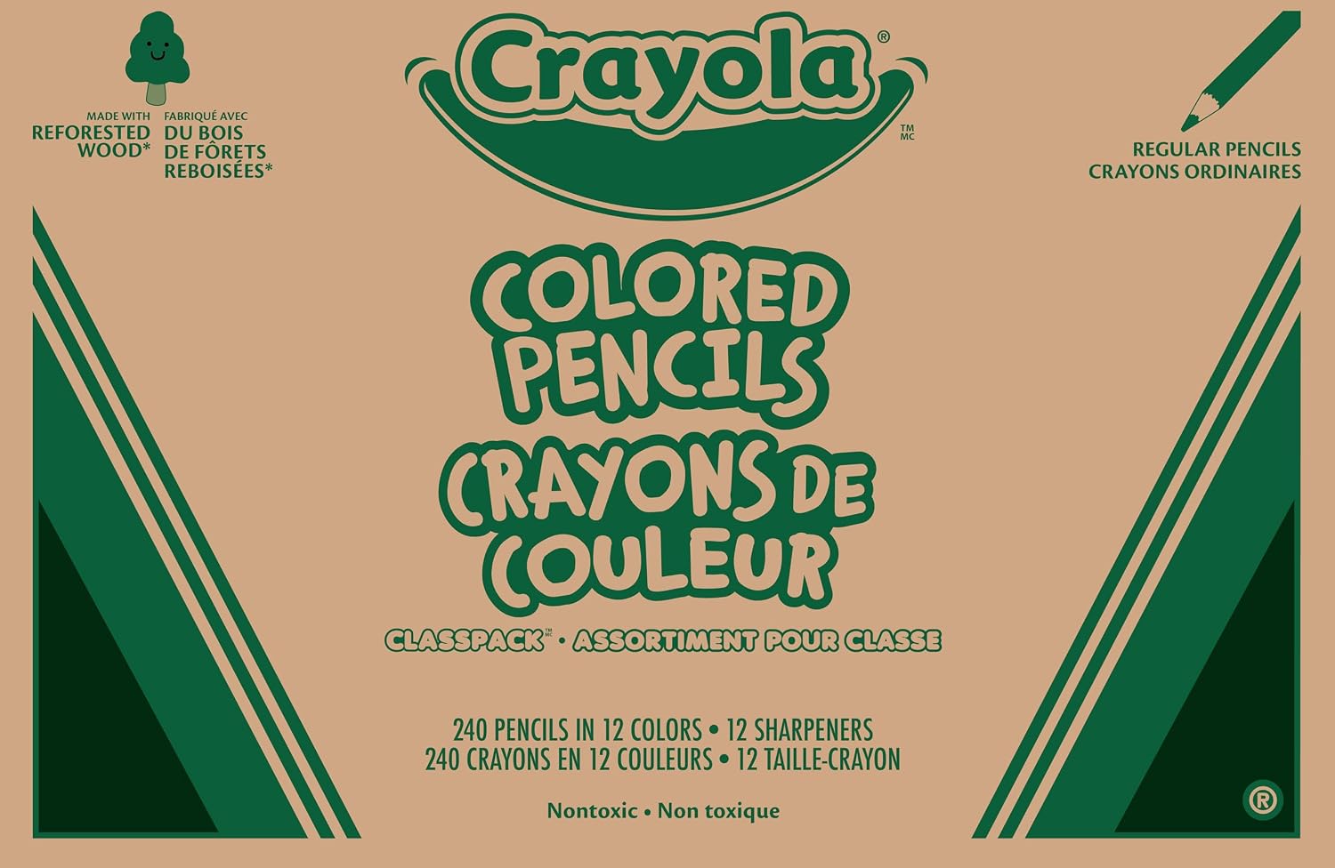 LÁPICES DE COLOR CRAYOLA CLASSPACK 240 PIEZAS 12 COLORES - 1