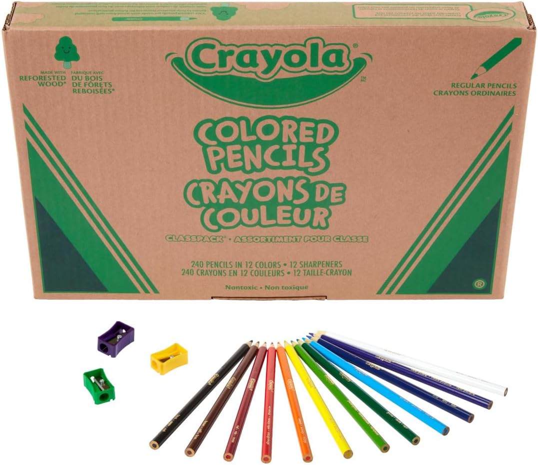 LÁPICES DE COLOR CRAYOLA CLASSPACK 240 PIEZAS 12 COLORES - 2