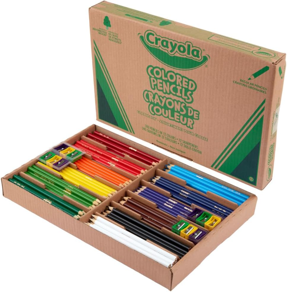 LÁPICES DE COLOR CRAYOLA CLASSPACK 240 PIEZAS 12 COLORES - 3