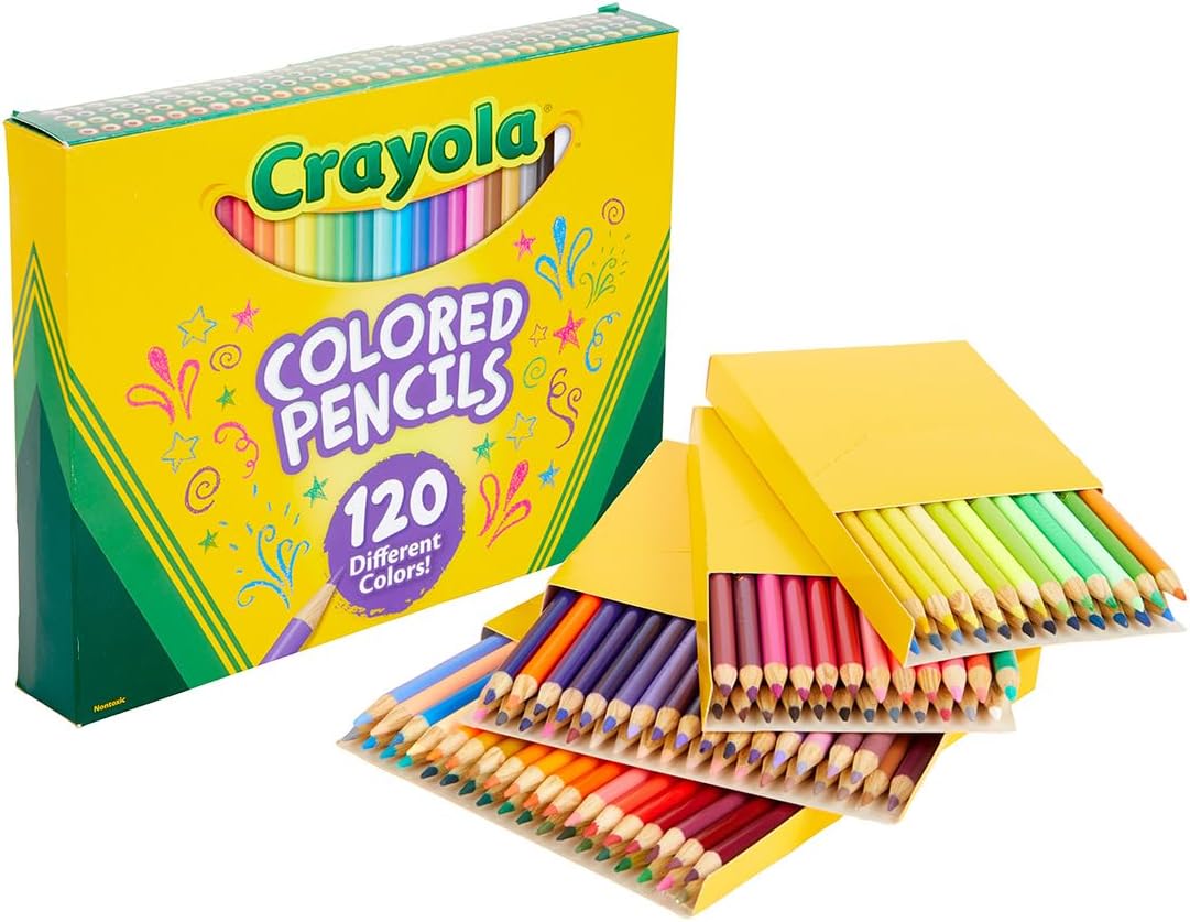 LÁPICES DE COLOR CRAYOLA SET 120 COLORES PARA NIÑOS - 1