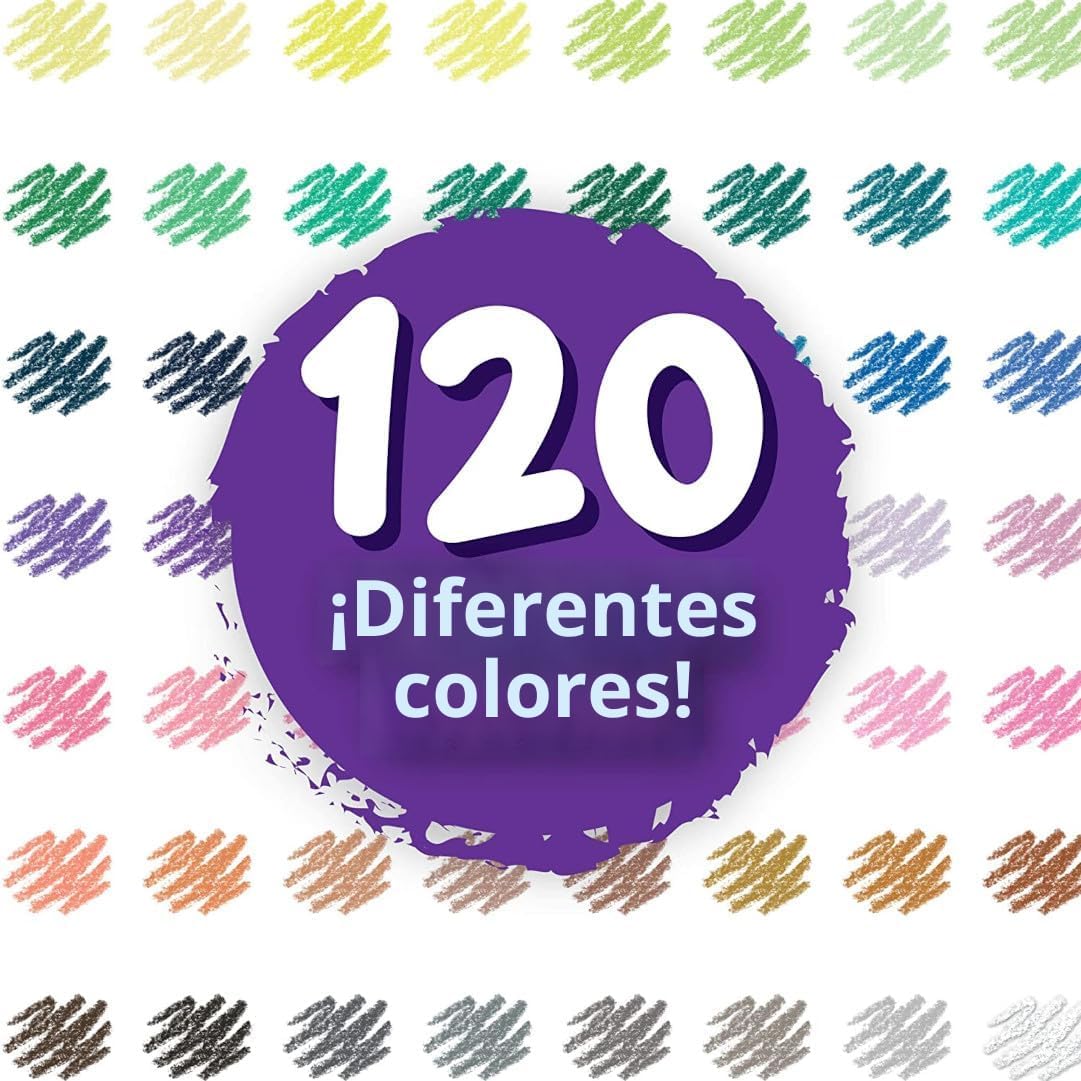 LÁPICES DE COLOR CRAYOLA SET 120 COLORES PARA NIÑOS - 4