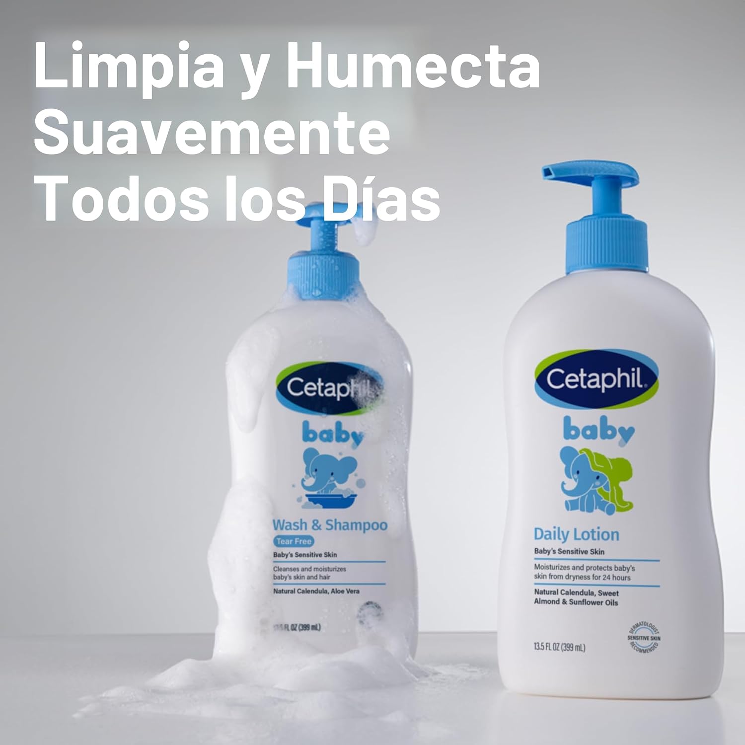 SHAMPOO Y LIMPIADOR CORPORAL 2 EN 1 CETAPHIL BABY SIN LÁGRIMAS 13.5OZ PACK DE 2 - 5
