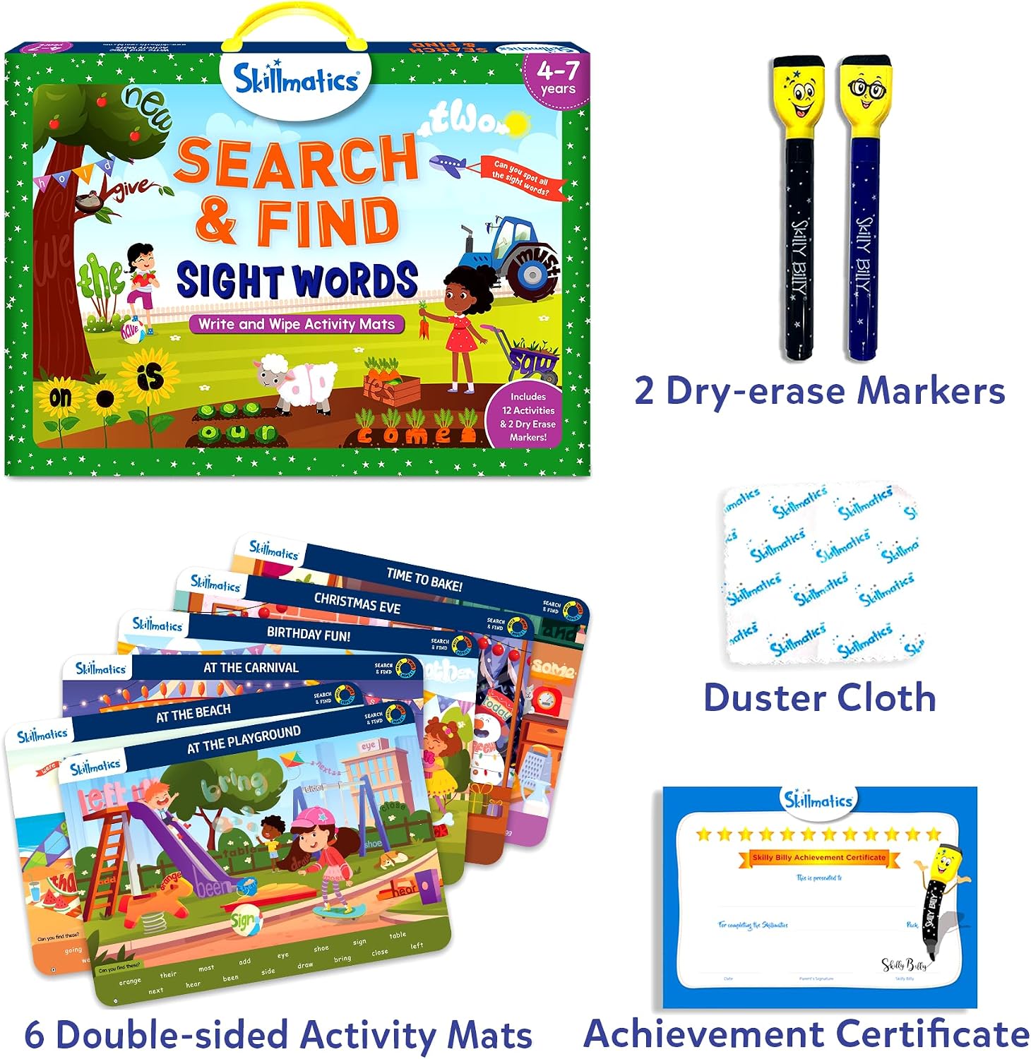 TABLEROS REUTILIZABLES SEARCH AND FIND SIGHT WORDS SKILLMATICS - 2
