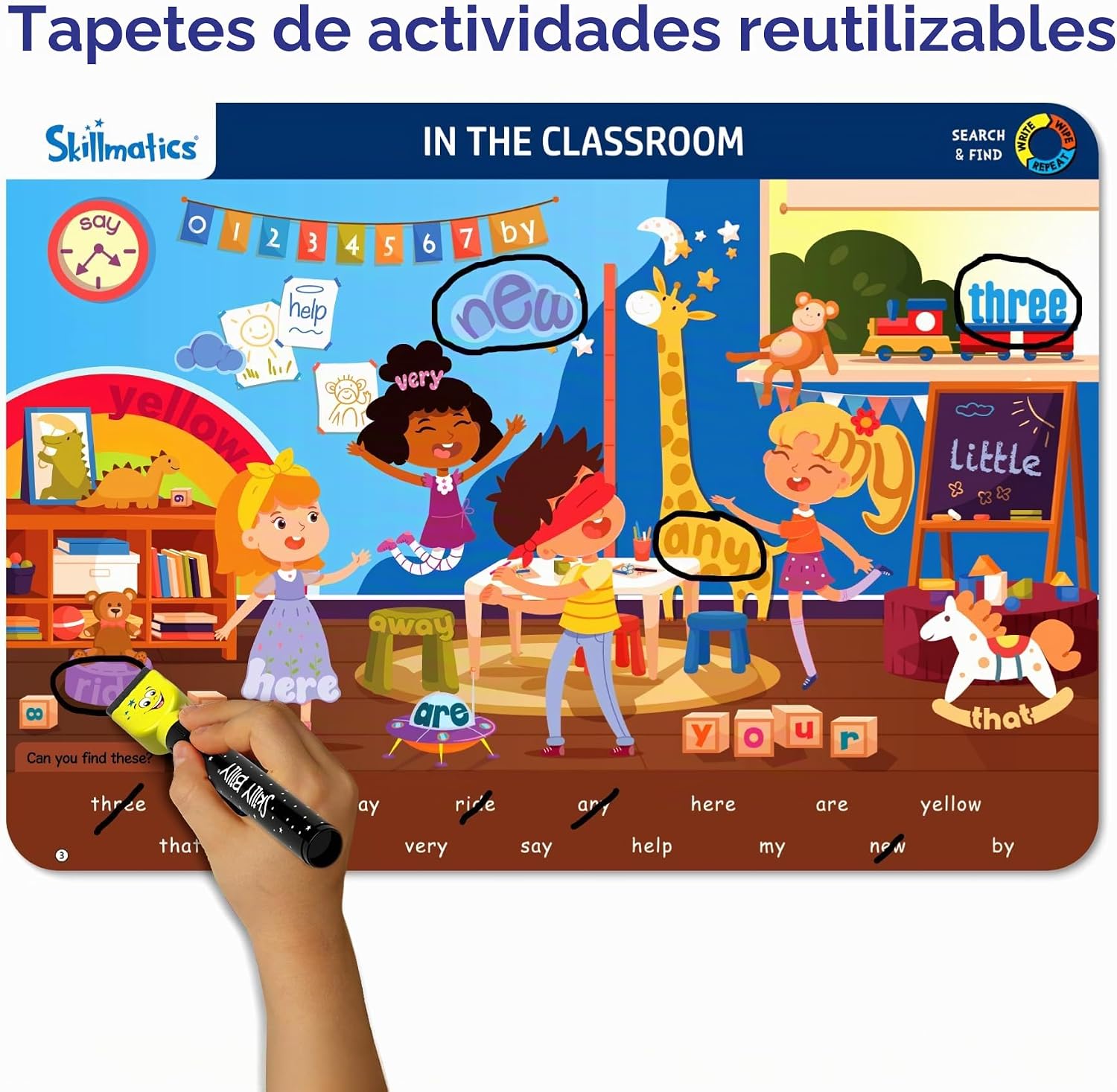 TABLEROS REUTILIZABLES SEARCH AND FIND SIGHT WORDS SKILLMATICS - 4