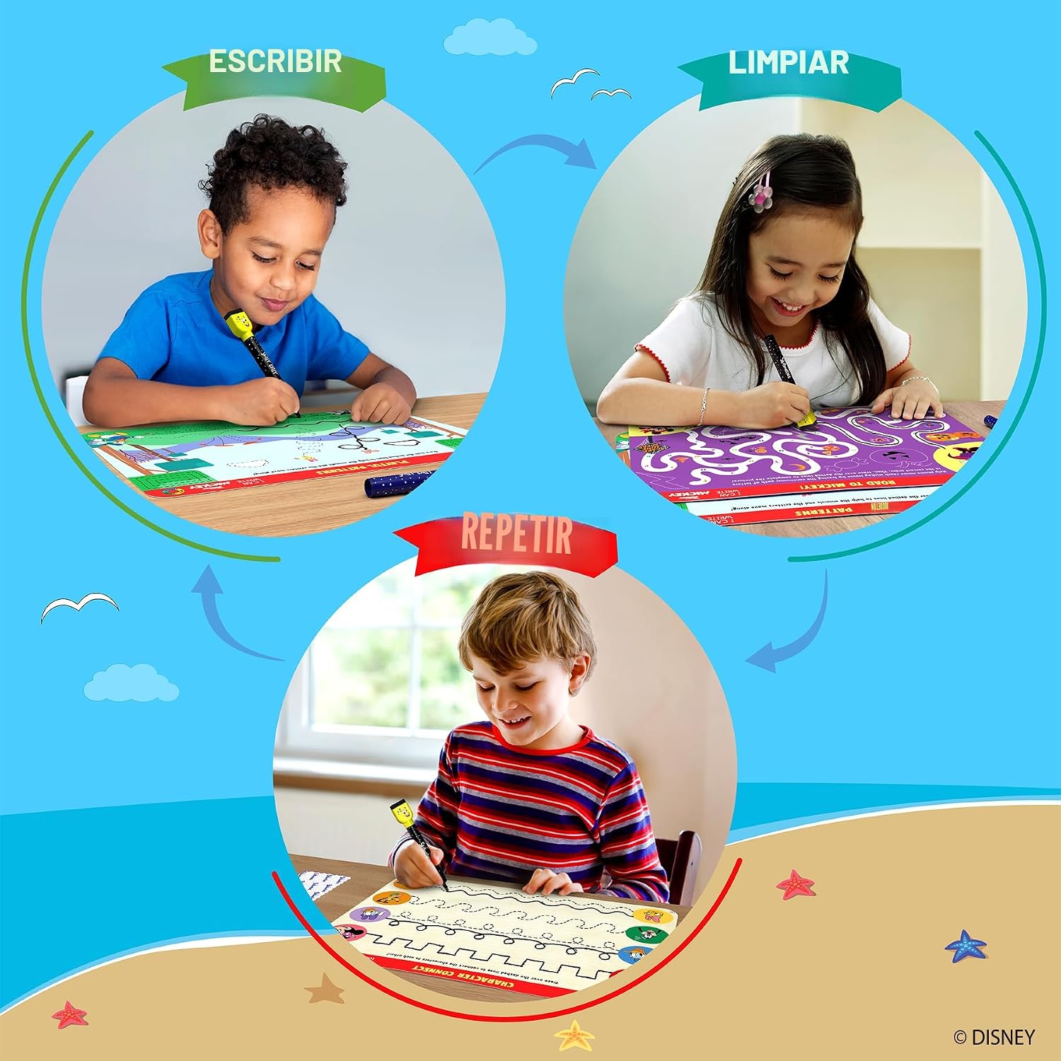CUADERNO DE ACTIVIDADES REUTILIZABLE SKILLMATICS I CAN WRITE DISNEY LILO Y STITCH - 5