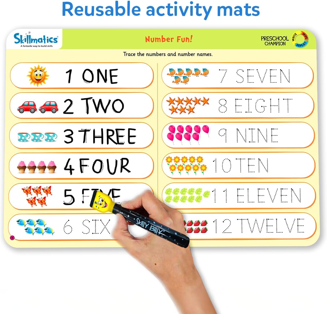 JUEGO EDUCATIVO SKILLMATICS PRESCHOOL CHAMPION TAPETES REUTILIZABLES - 3