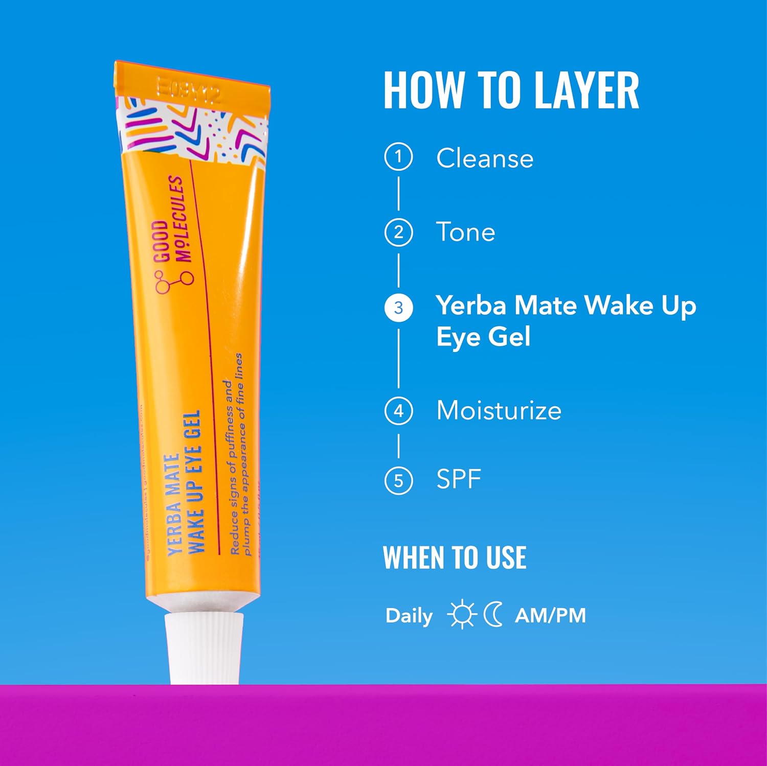GEL CONTORNO DE OJOS GOOD MOLECULES YERBA MATE WAKE UP PACK 3 X 15 ML - 5