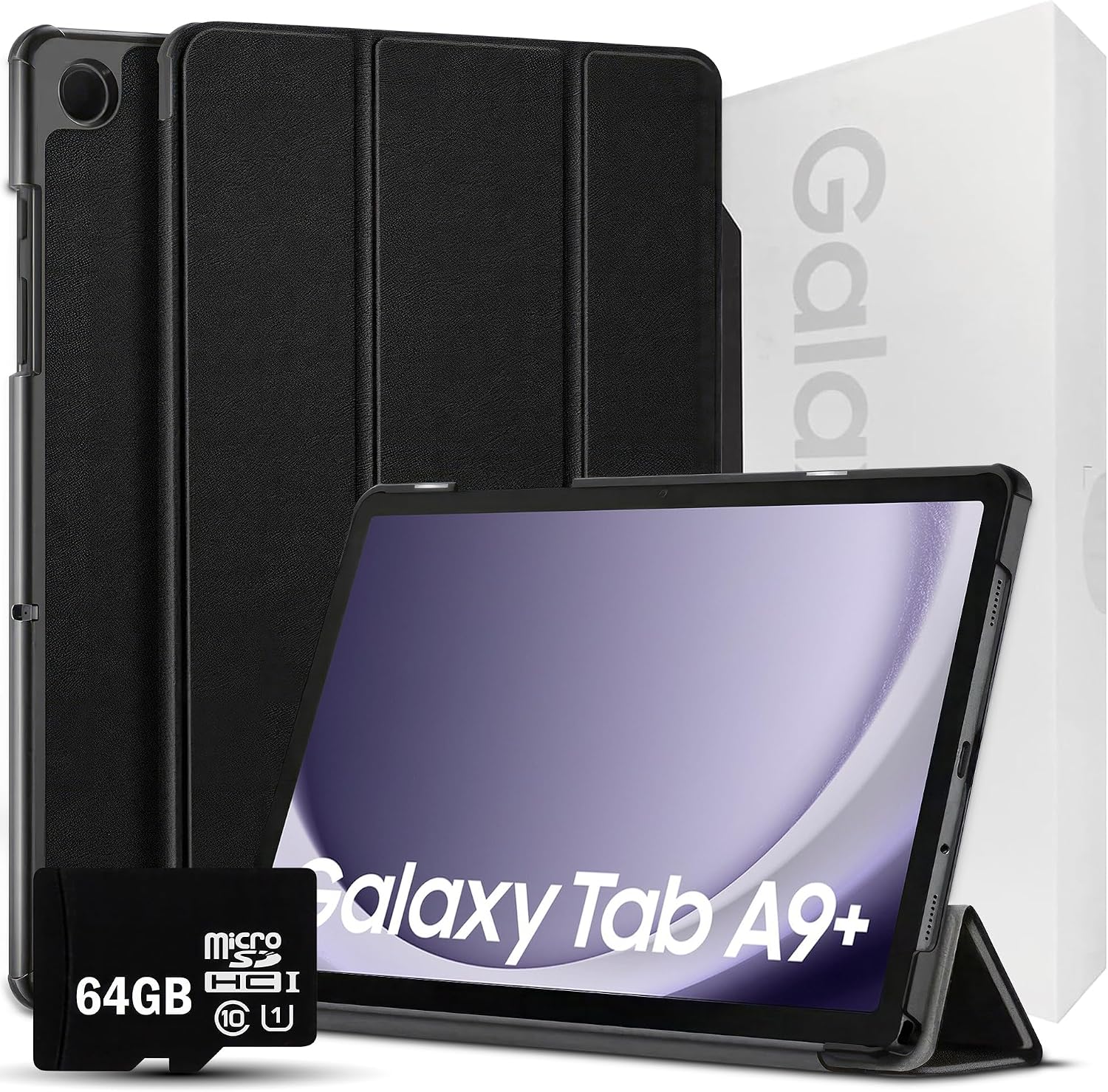 TABLET SAMSUNG GALAXY TAB A9+ 11' 64GB ANDROID 13 WIFI GRIS CON FUNDA Y TARJETA SD - 1