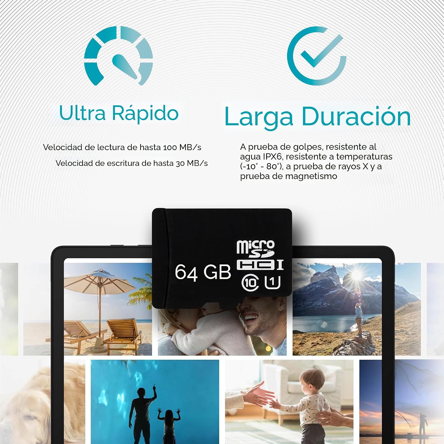 TABLET SAMSUNG GALAXY TAB A9+ 11' 64GB ANDROID 13 WIFI GRIS CON FUNDA Y TARJETA SD - 2