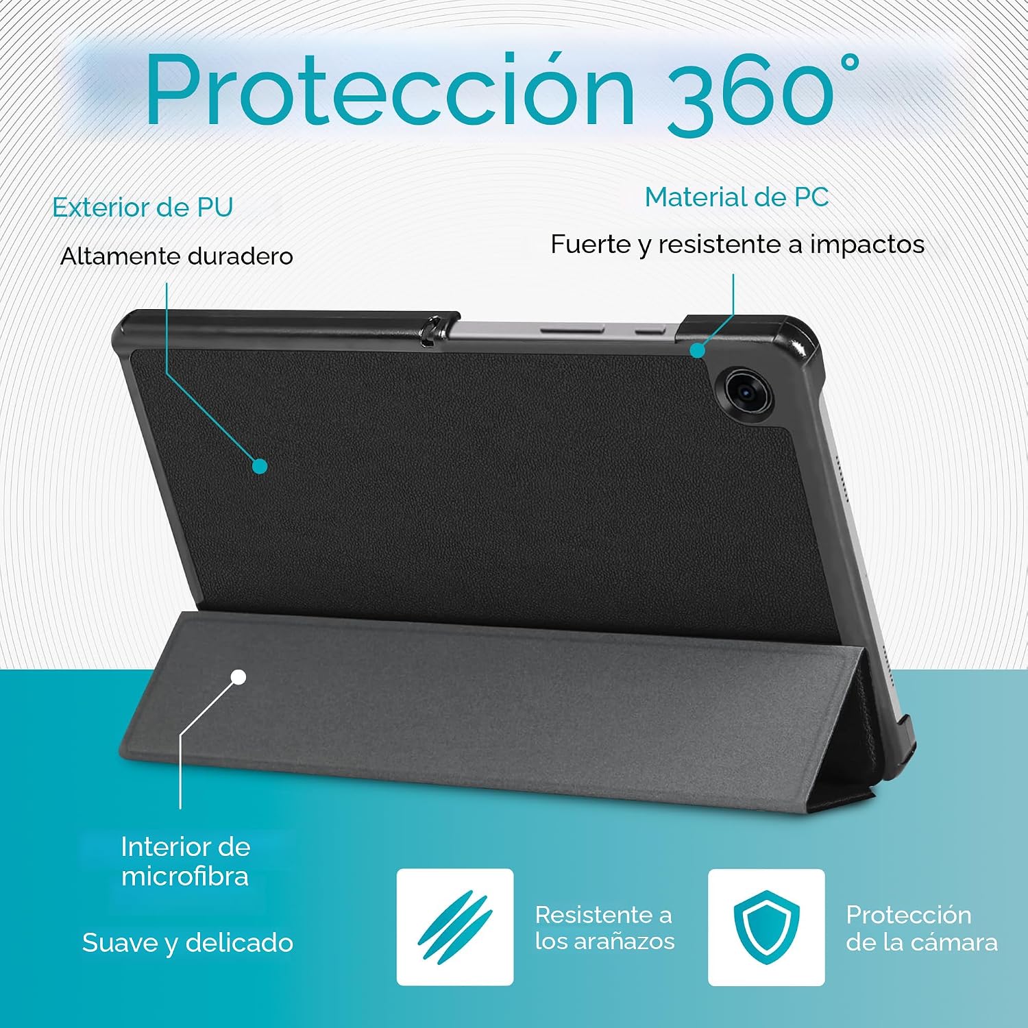 TABLET SAMSUNG GALAXY TAB A9+ 11' 64GB ANDROID 13 WIFI GRIS CON FUNDA Y TARJETA SD - 4